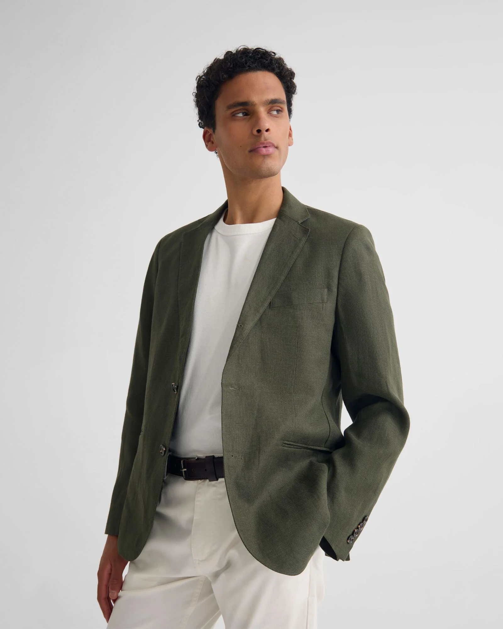 3 Button Linen Milton Blazer - Image 12