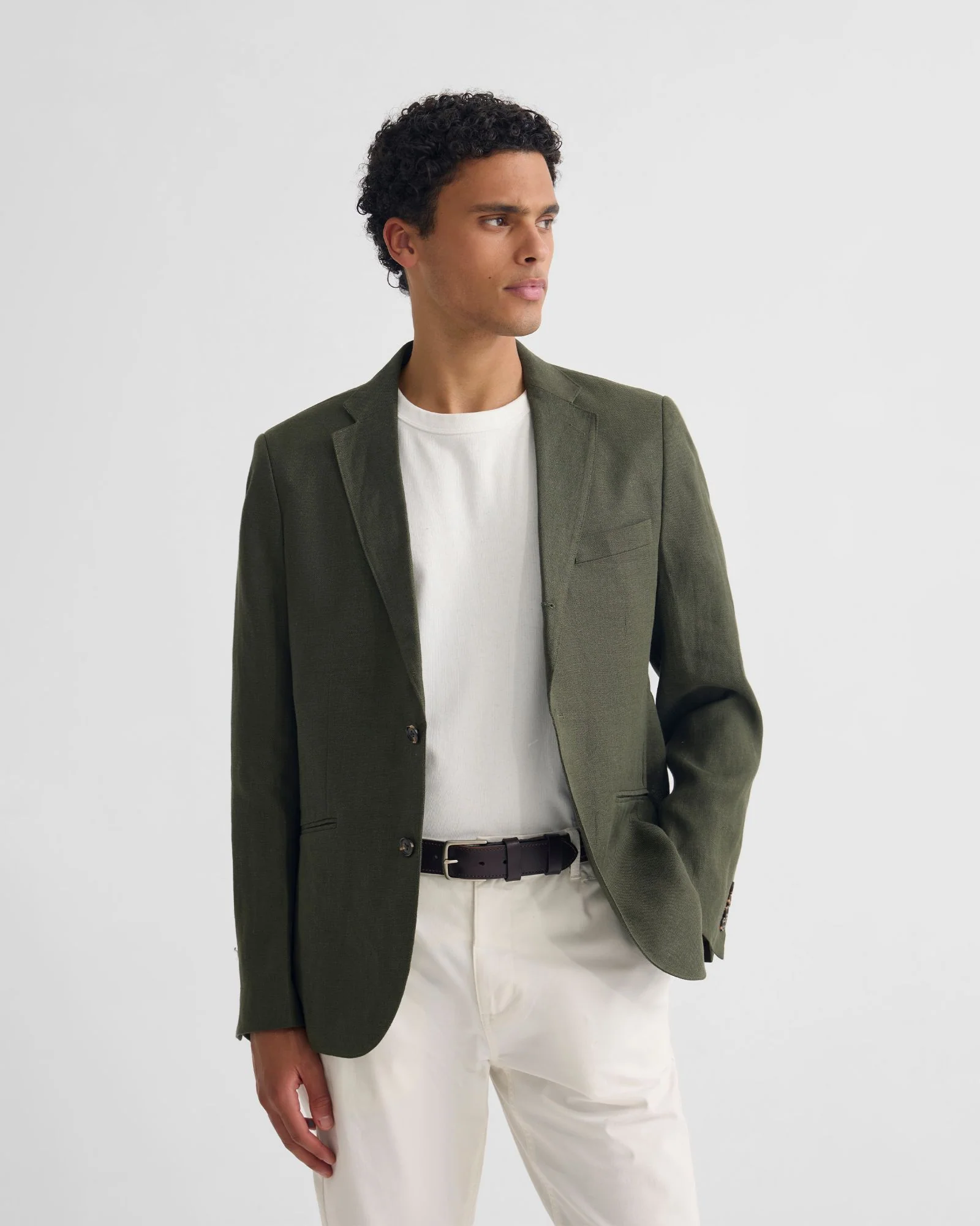 3 Button Linen Milton Blazer - Image 13