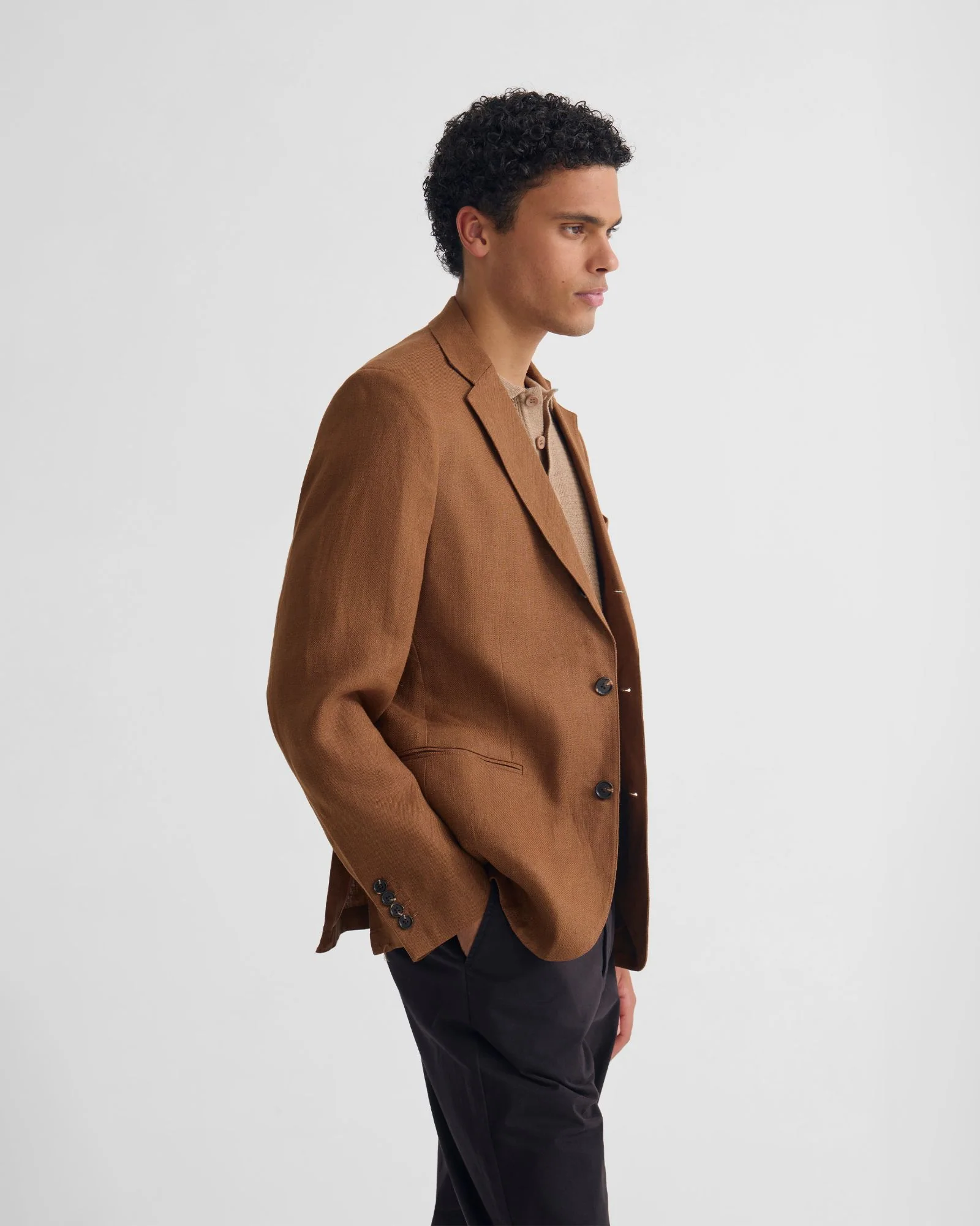 3 Button Linen Milton Blazer - Image 17