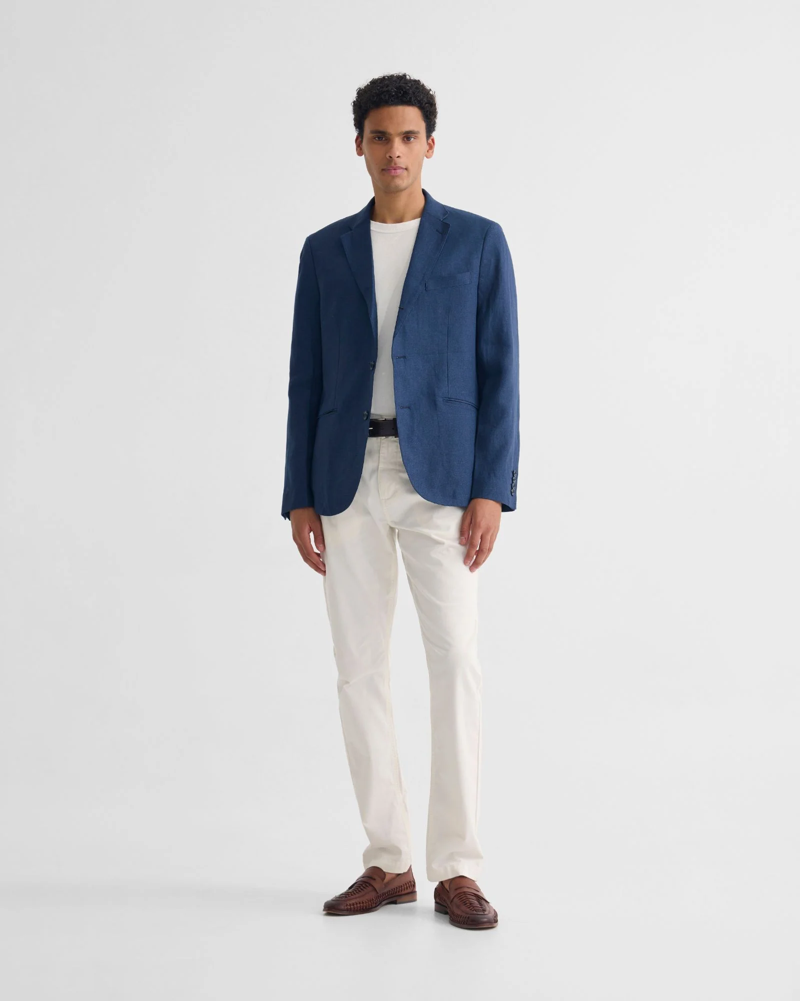 3 Button Linen Milton Blazer - Image 2