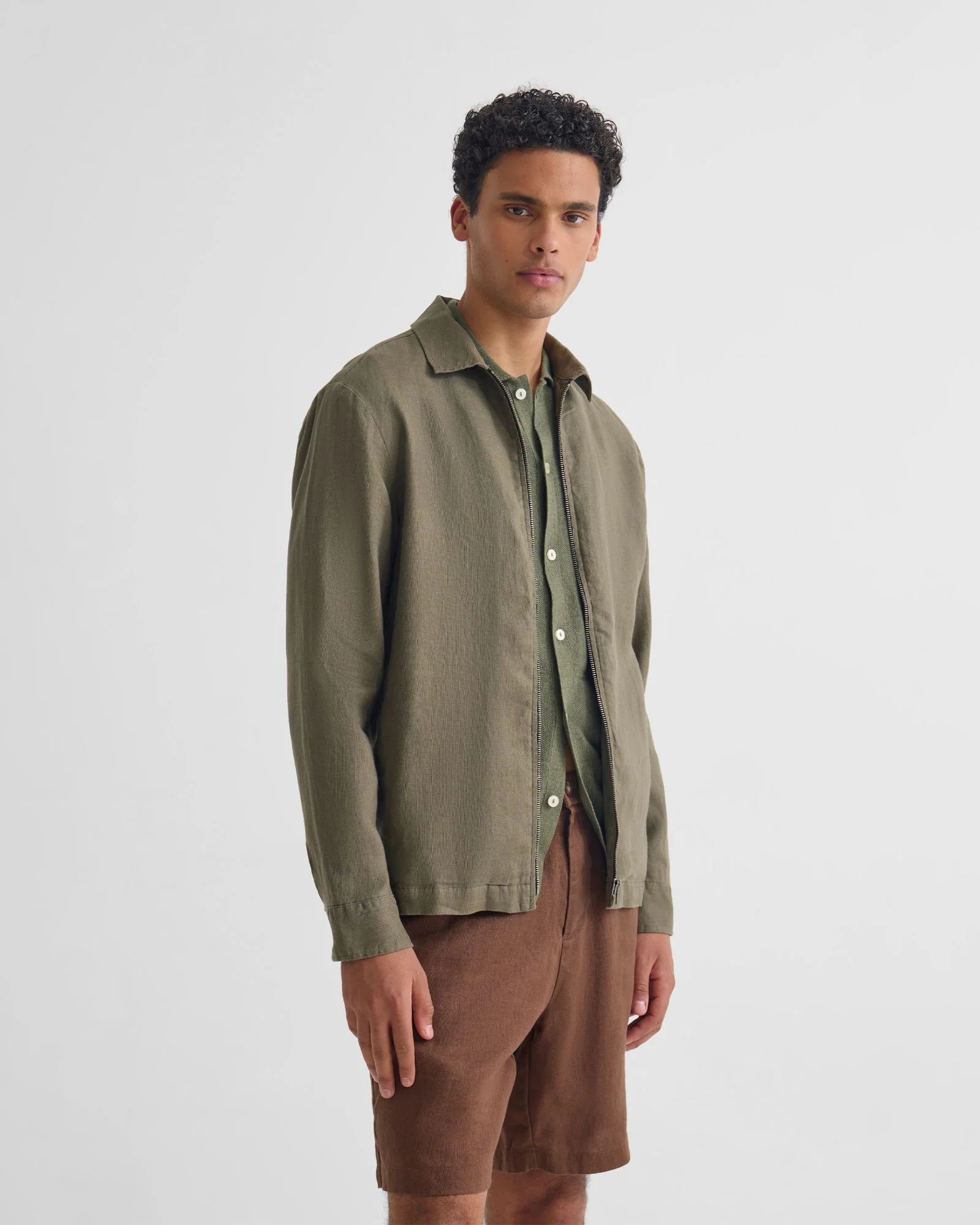 Adem Linen Zip Bomber - Image 10