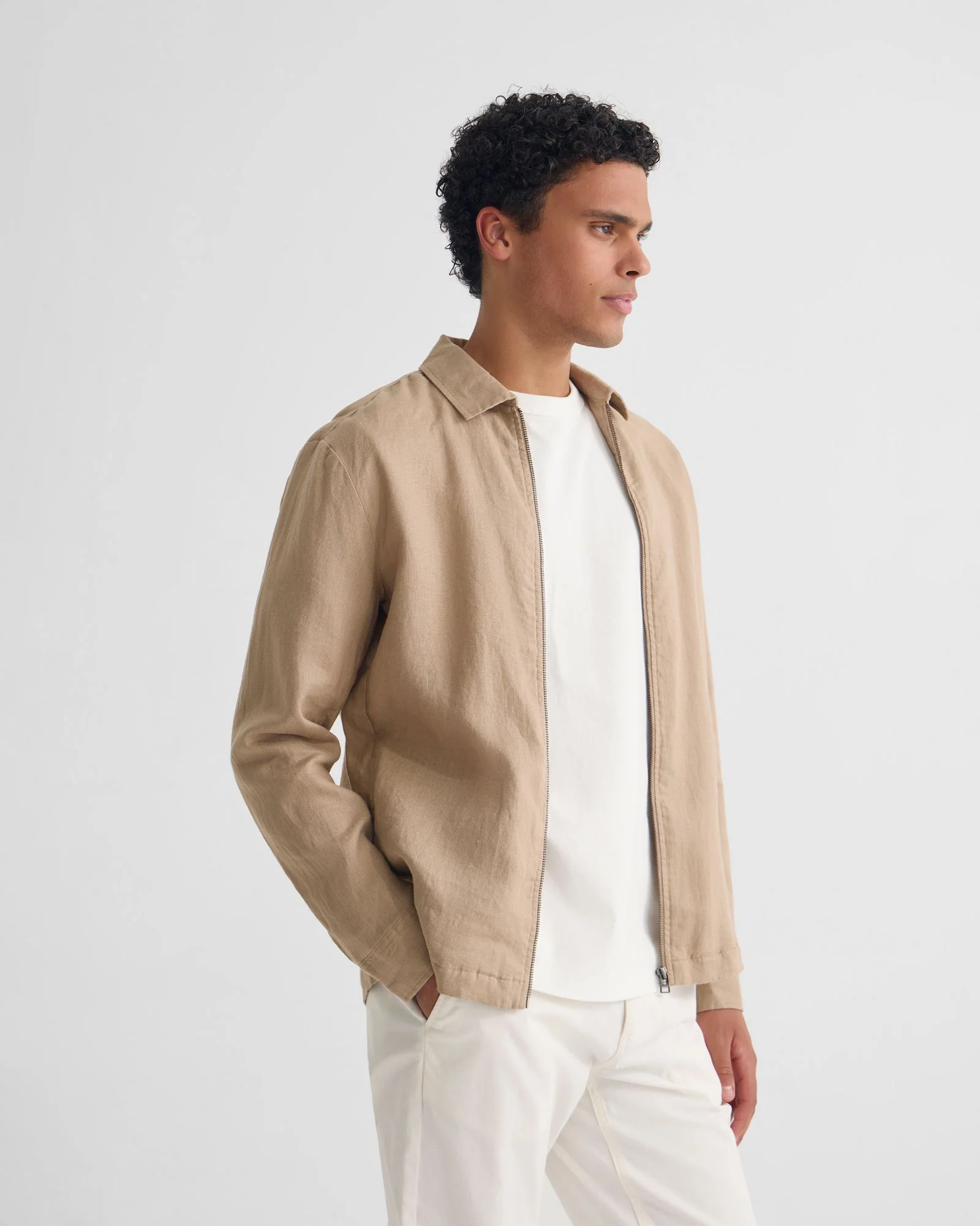 Adem Linen Zip Bomber - Image 16
