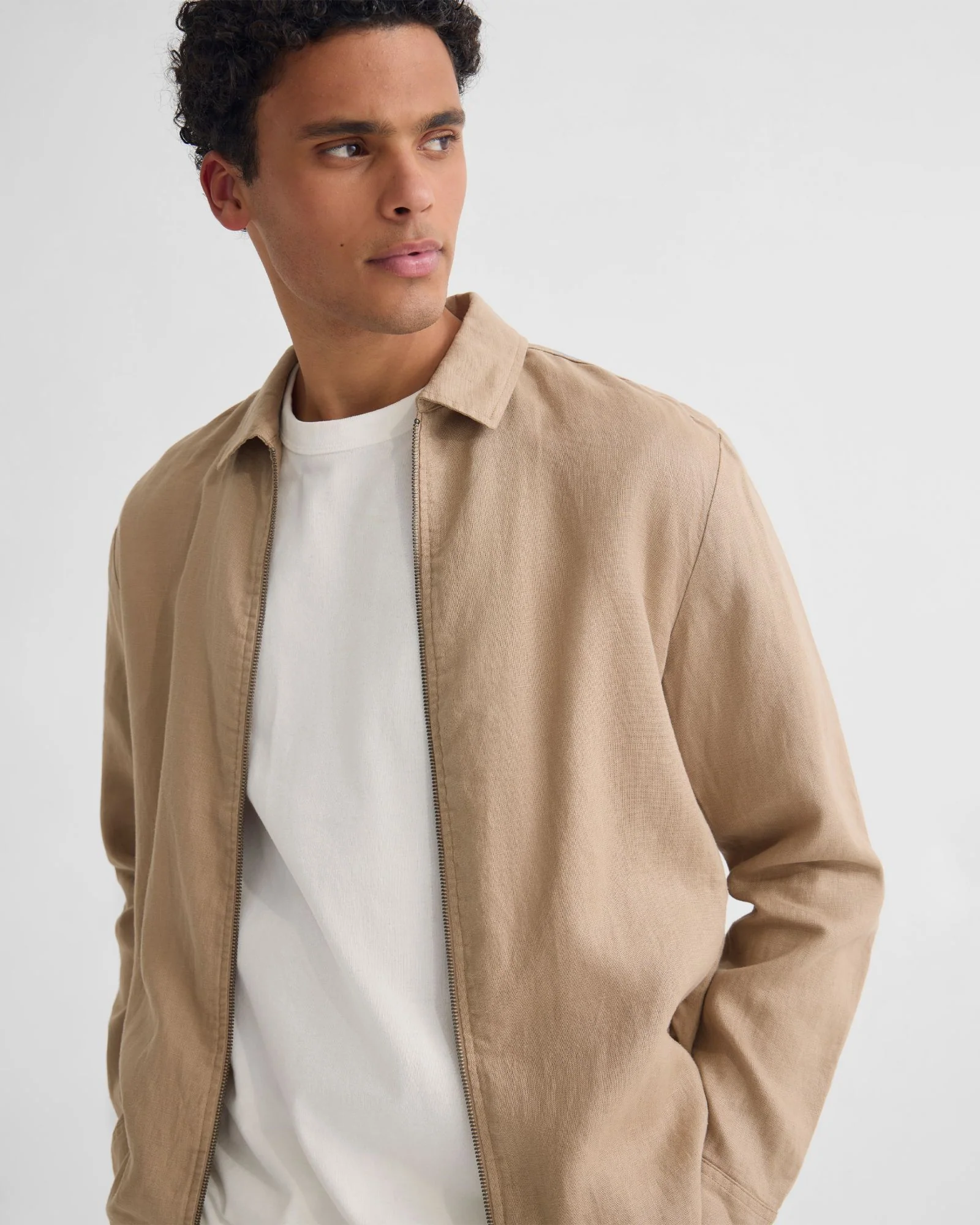 Adem Linen Zip Bomber - Image 18