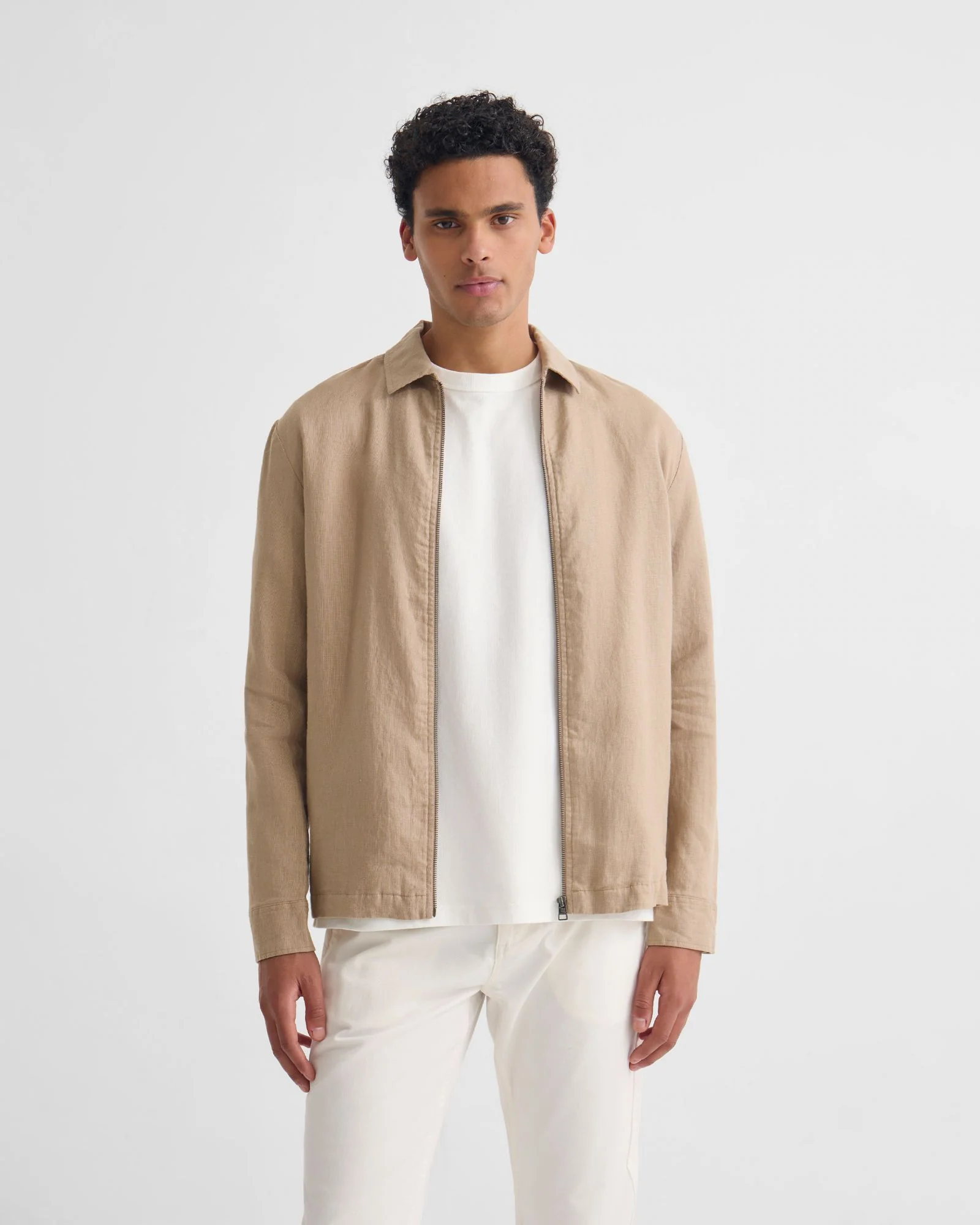 Adem Linen Zip Bomber - Image 19