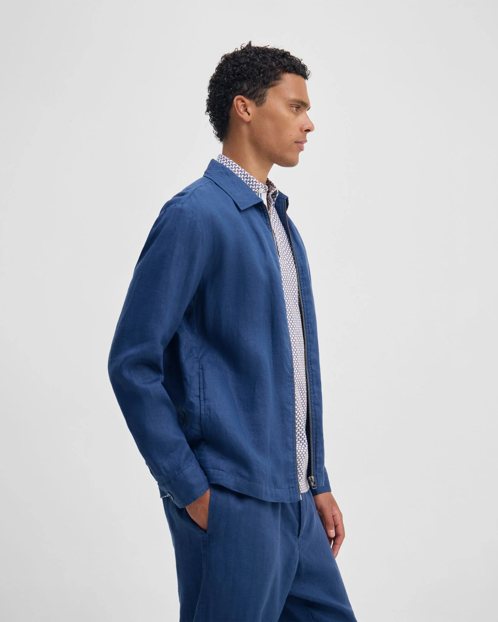 Adem Linen Zip Bomber - Image 3