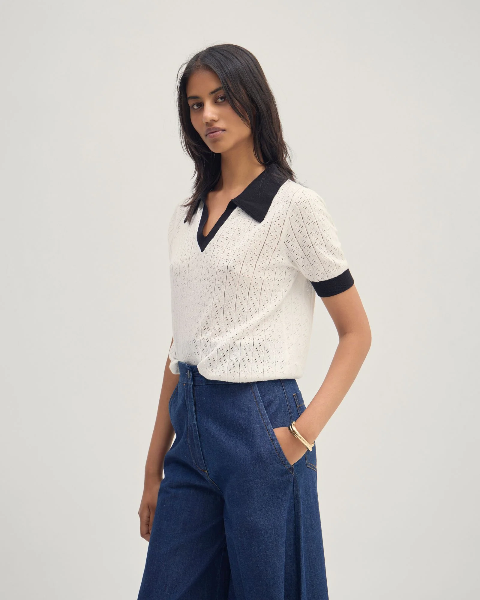Aimee Pointelle Polo - Image 2