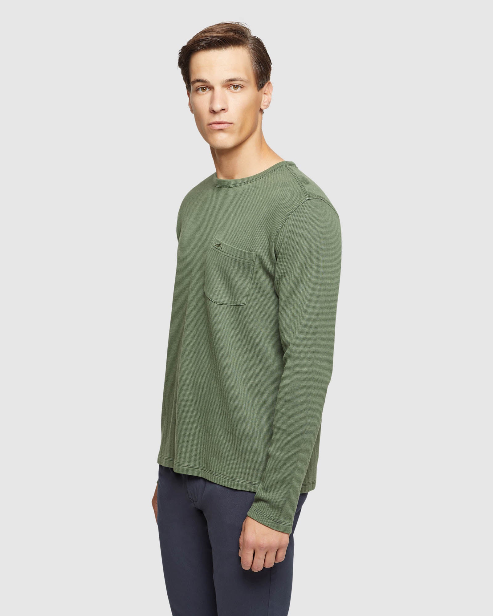 Albert Waffle Crew Neck Long Sleeve Tee - Image 14