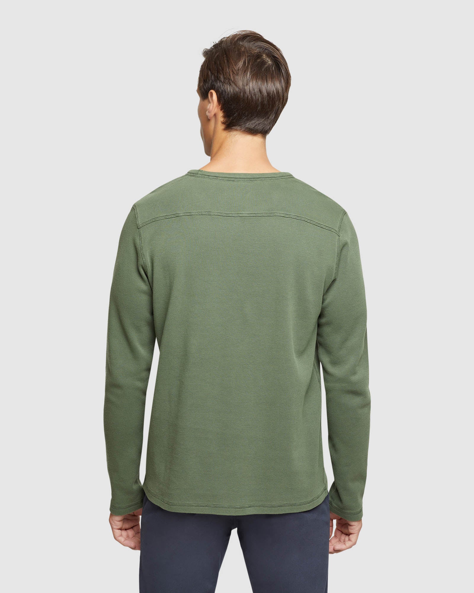 Albert Waffle Crew Neck Long Sleeve Tee - Image 15