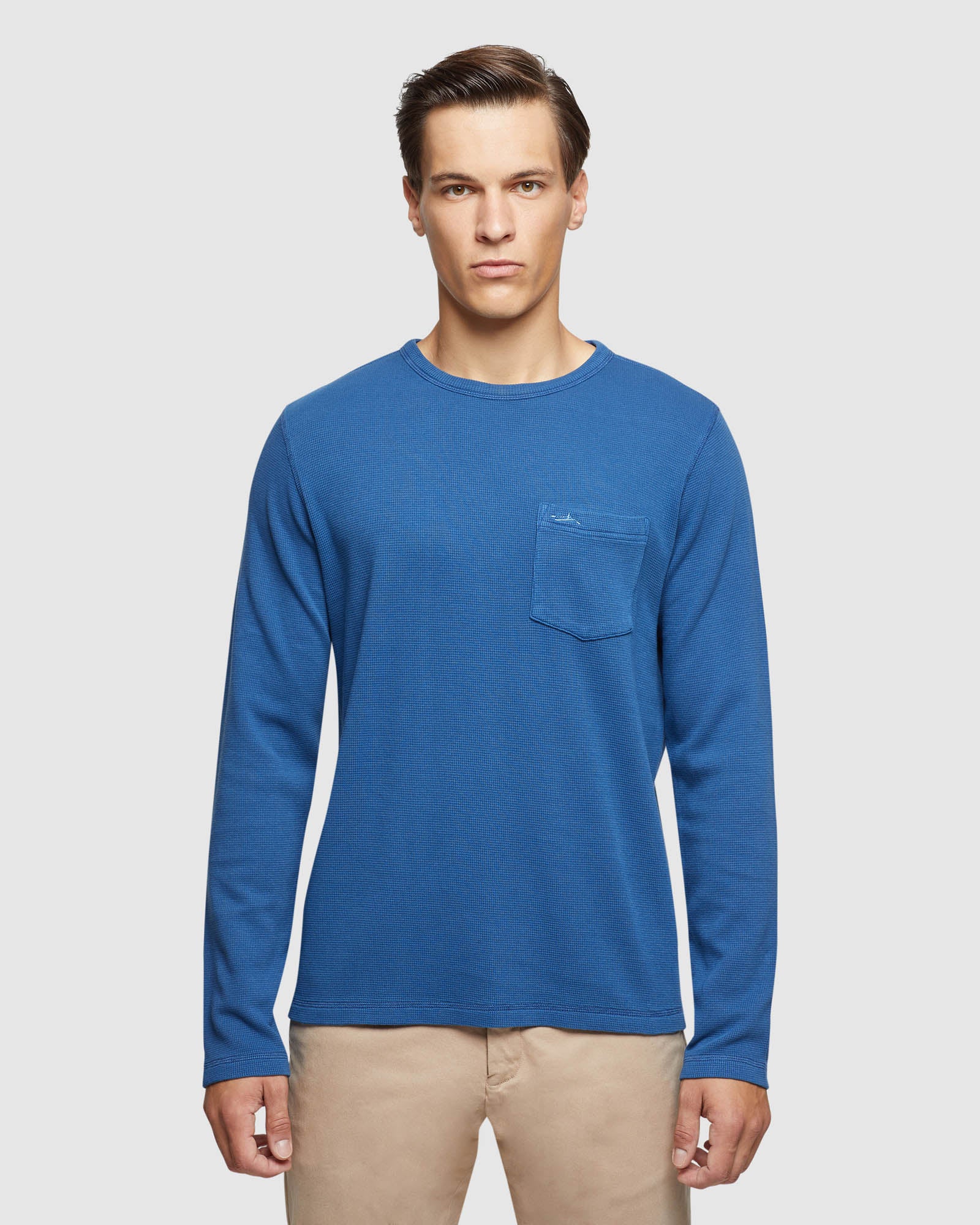 Albert Waffle Crew Neck Long Sleeve Tee - Image 7