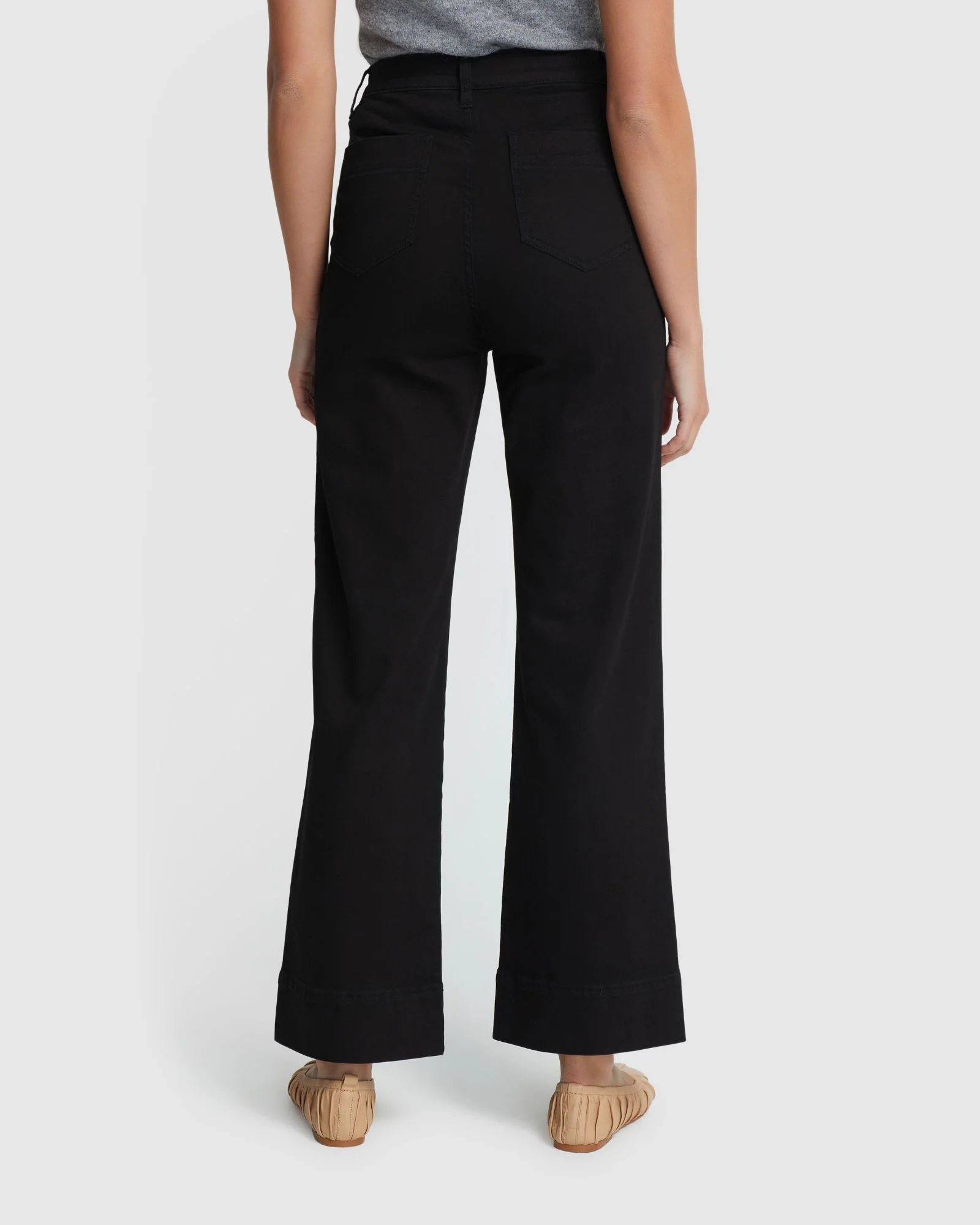 Alexa Patch Pocket Wide Leg Jeans - Image 3