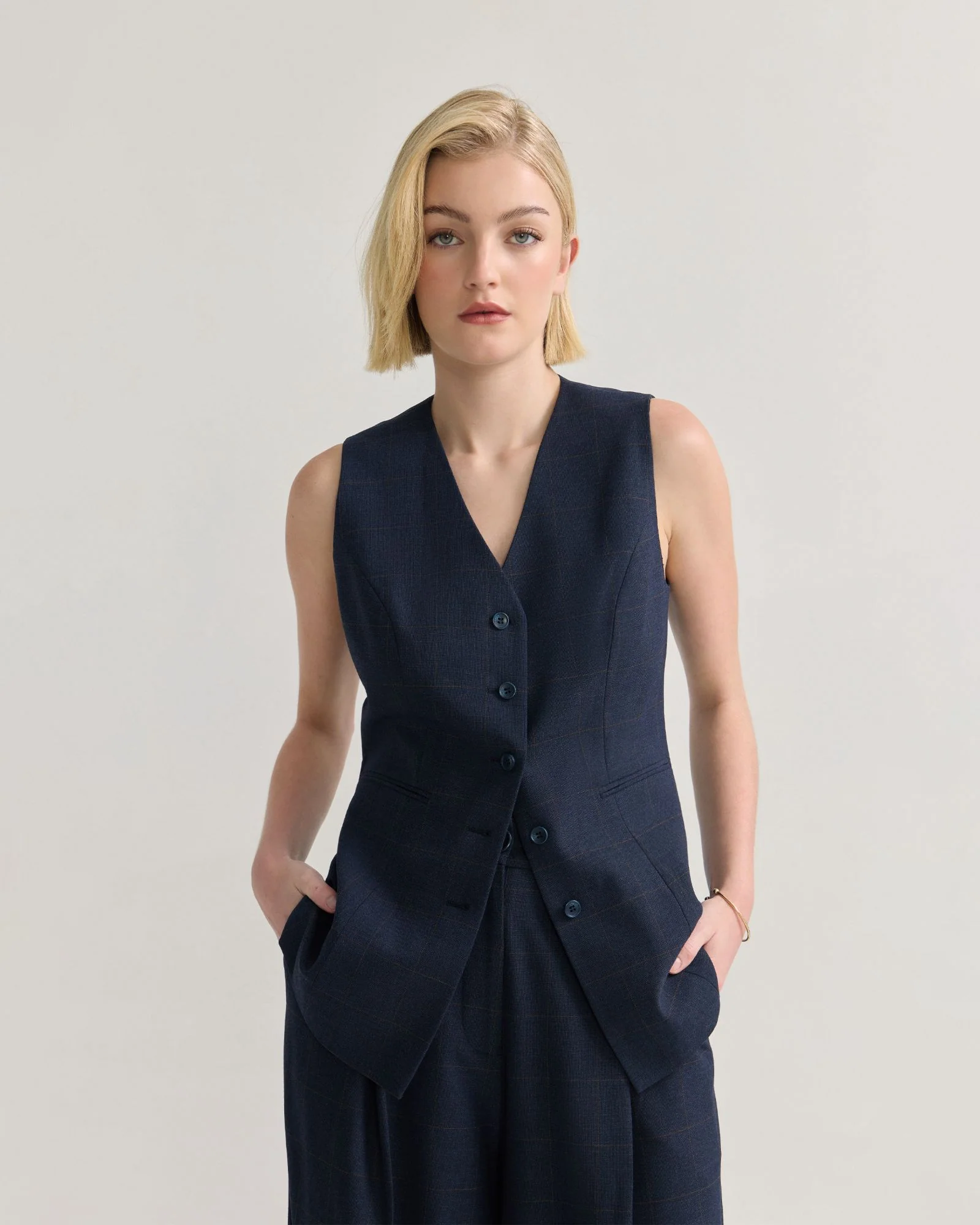 Alice Checked Waistcoat - Image 5