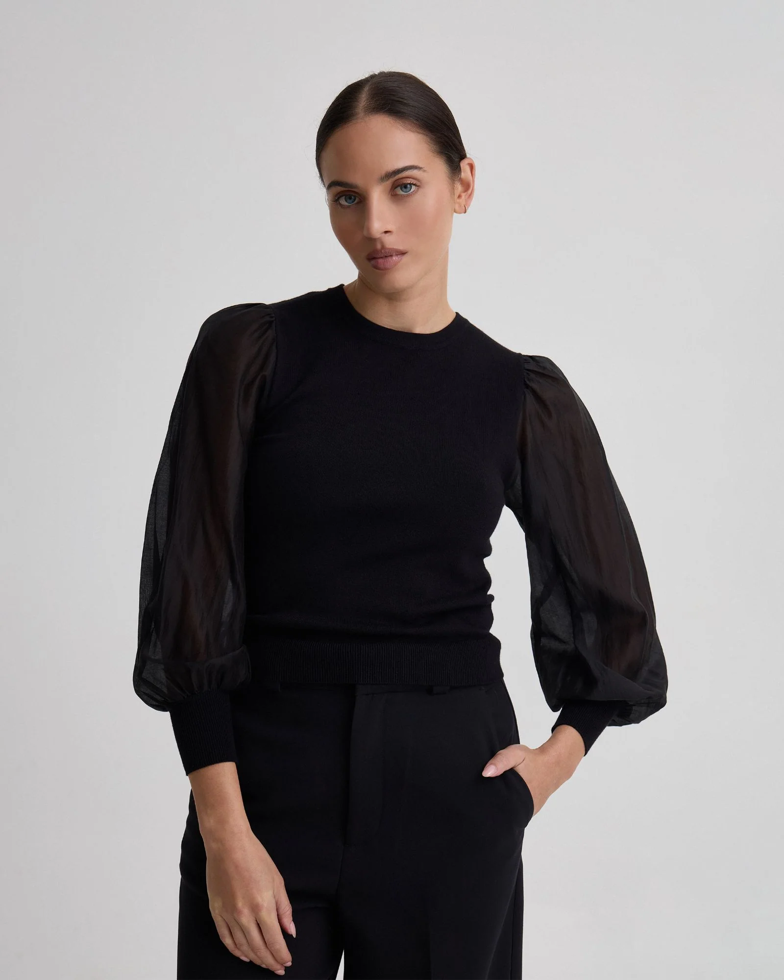 Alice Contrast Sleeve Knit - Image 8