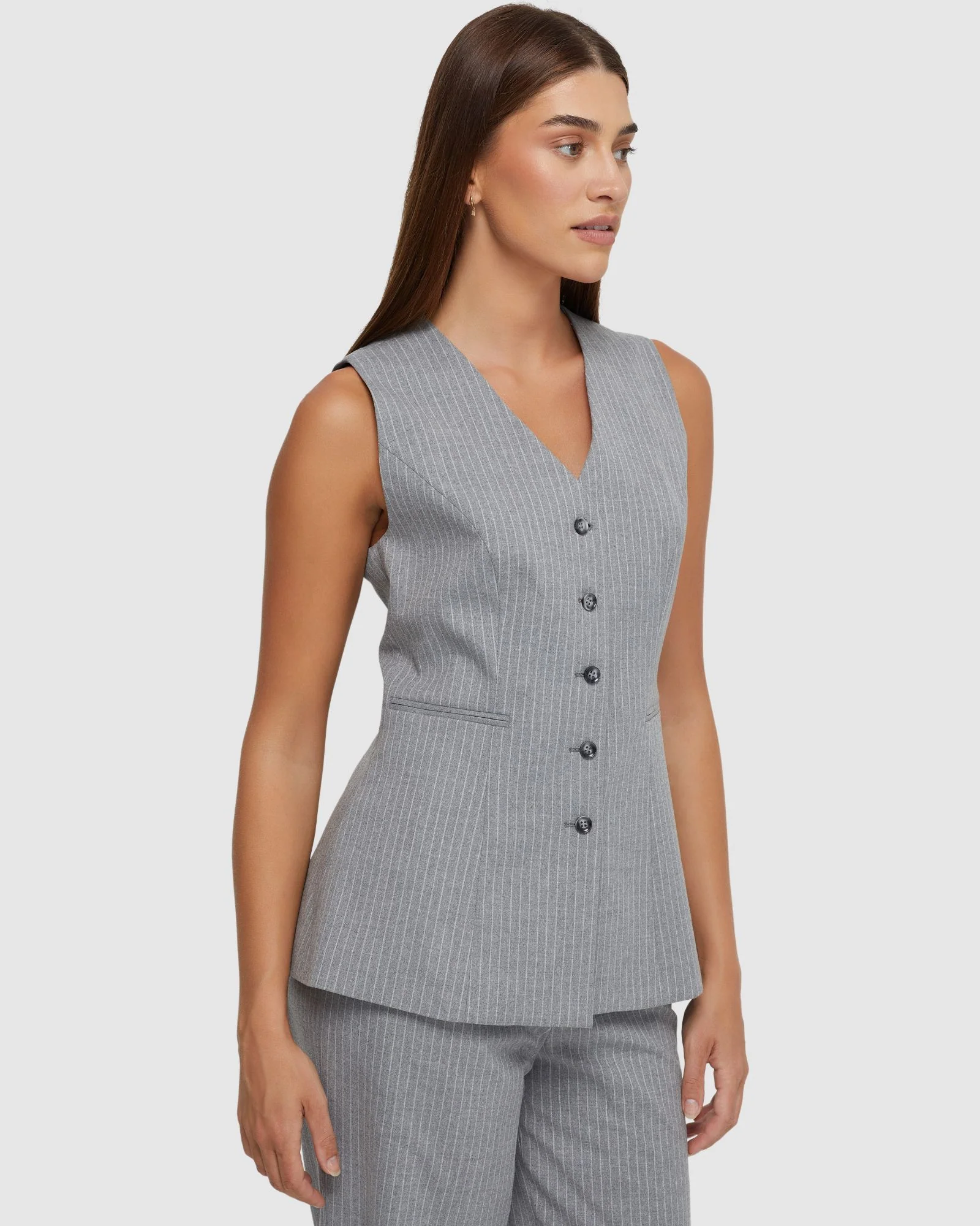 Alice Pinstripe Suit Waistcoat - Image 2