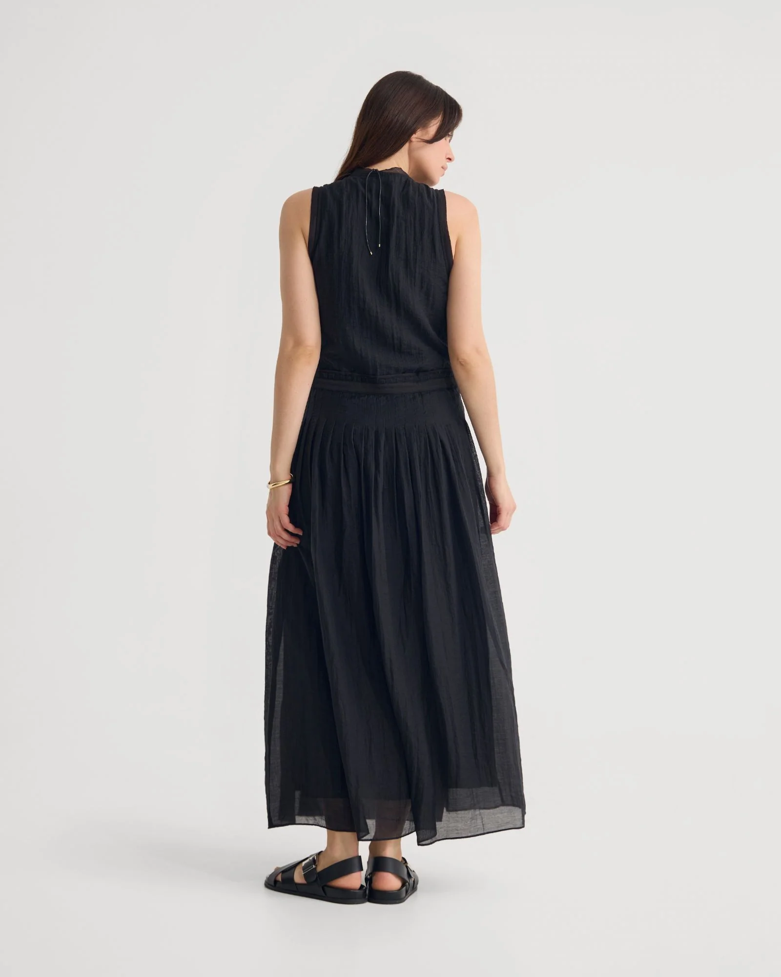 Alina Pleated Skirt Dress - Image 3