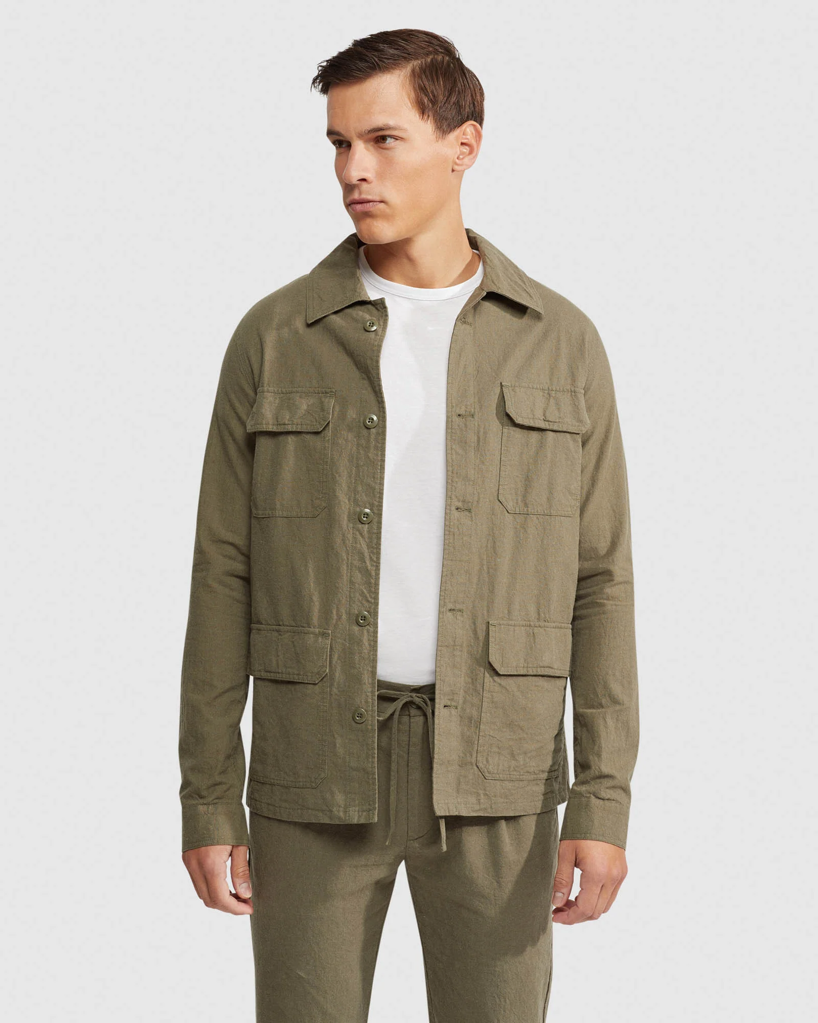 Alister Linen Cotton Overshirt - Image 10