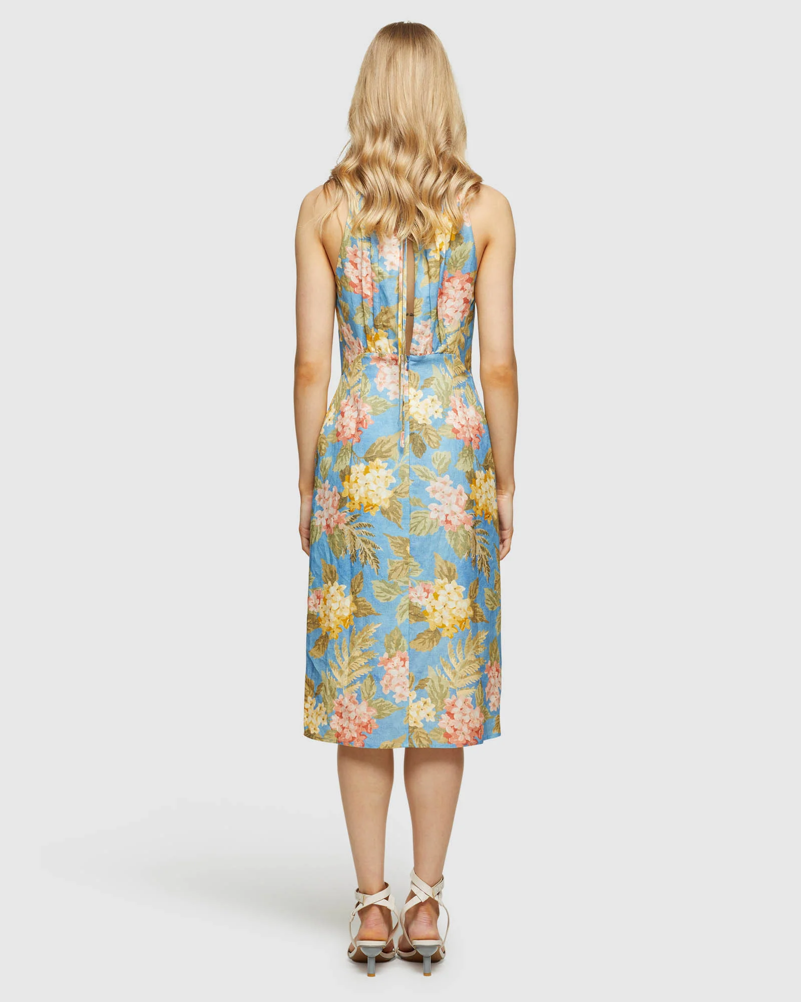 Amica Tropical Print Linen Dress - Image 3