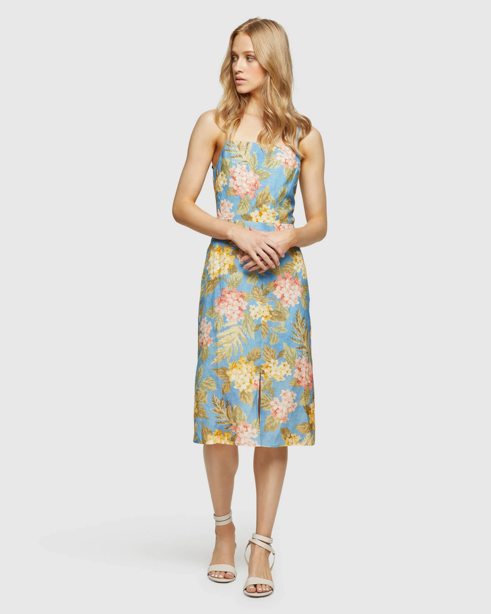 Amica Tropical Print Linen Dress - Image 7