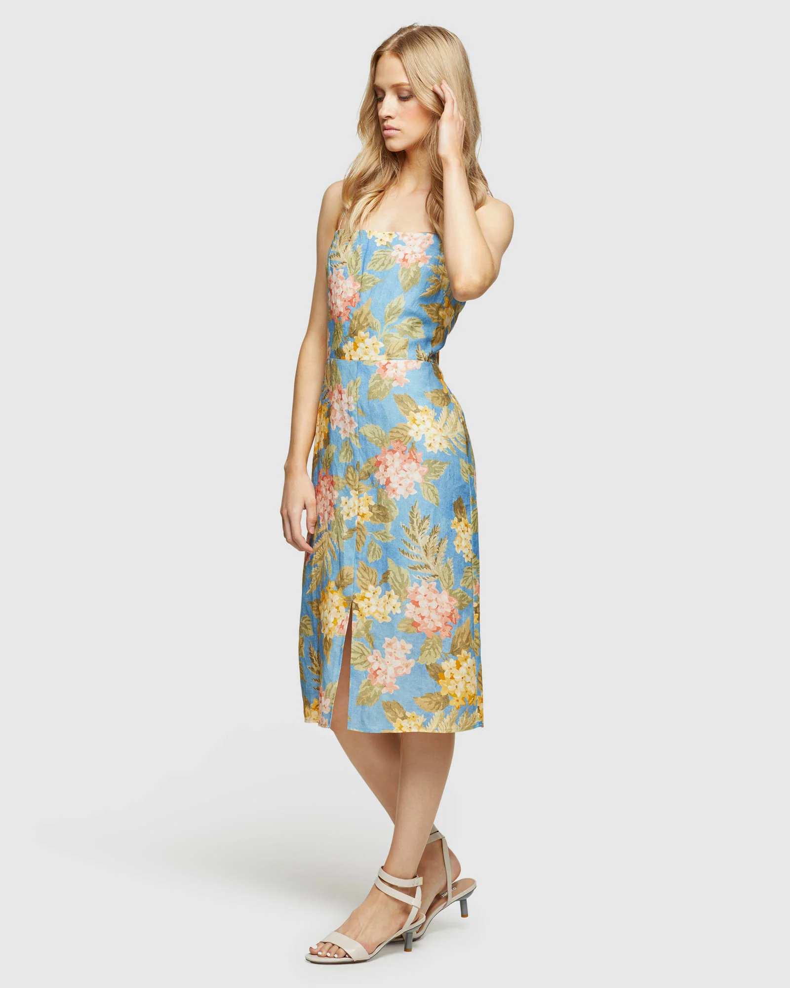 Amica Tropical Print Linen Dress - Image 8