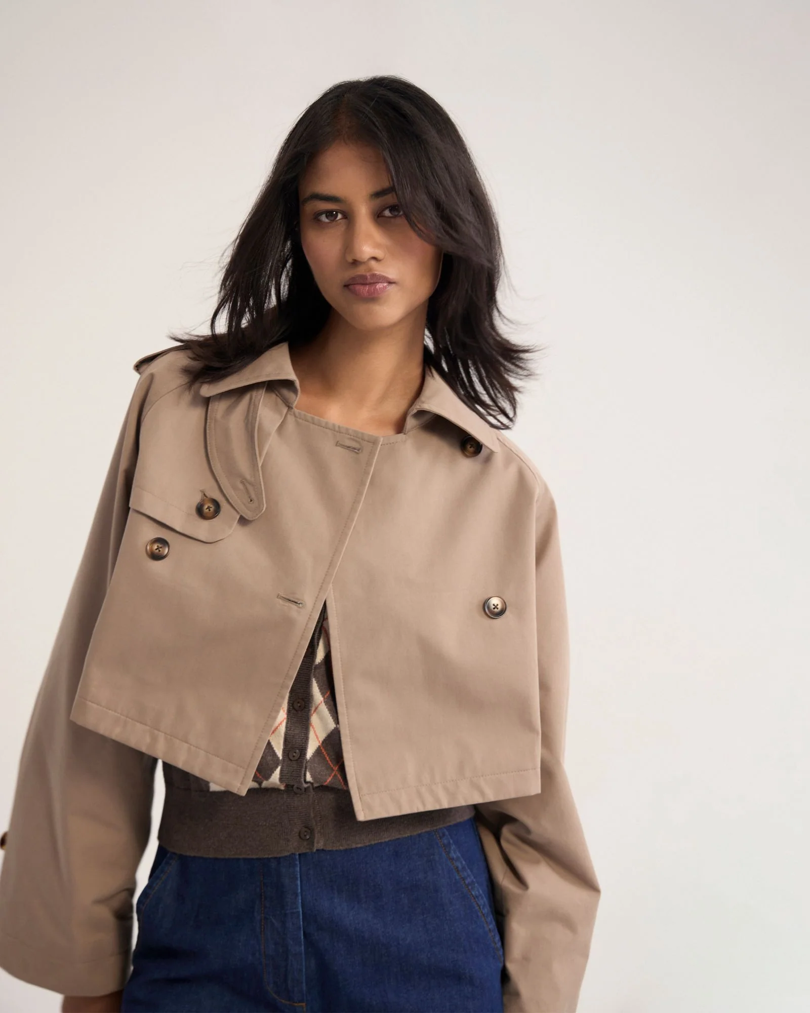 Annalise Crop Trench Jacket - Image 14