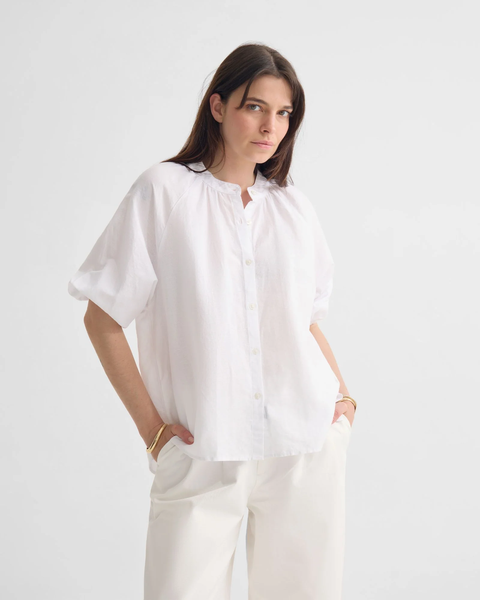 Annika Washed Linen Shirt - Image 12