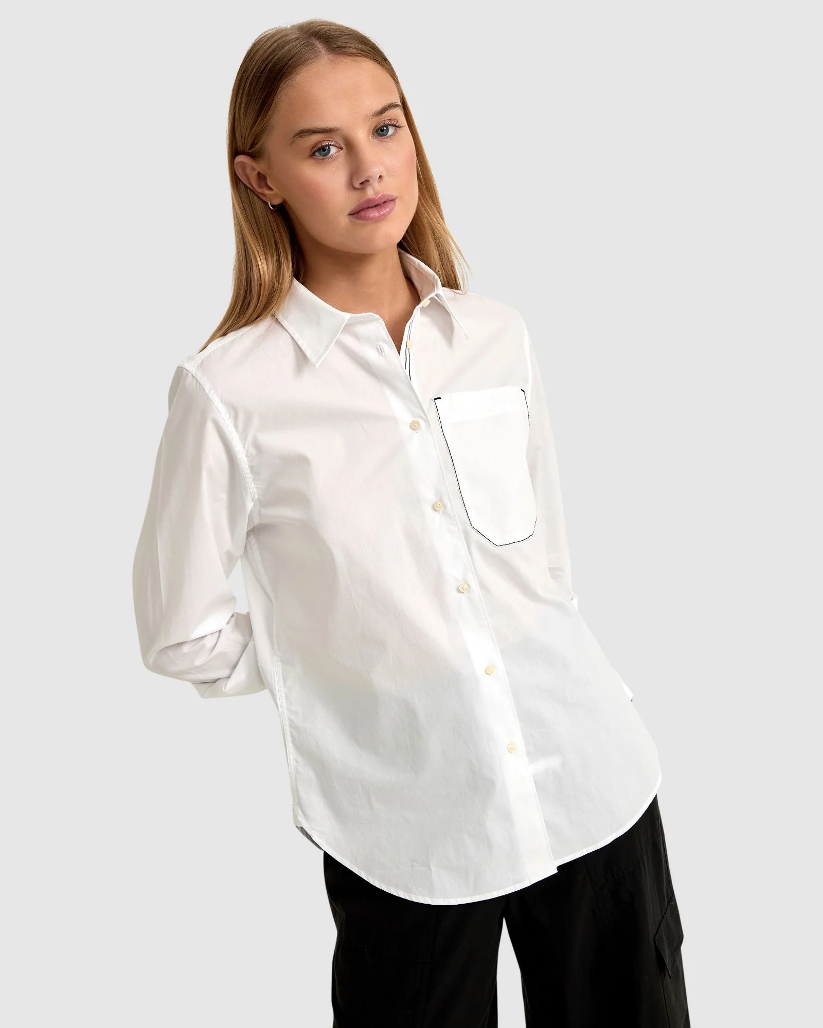 Ariel Tape Trim Cotton Shirt - Image 10
