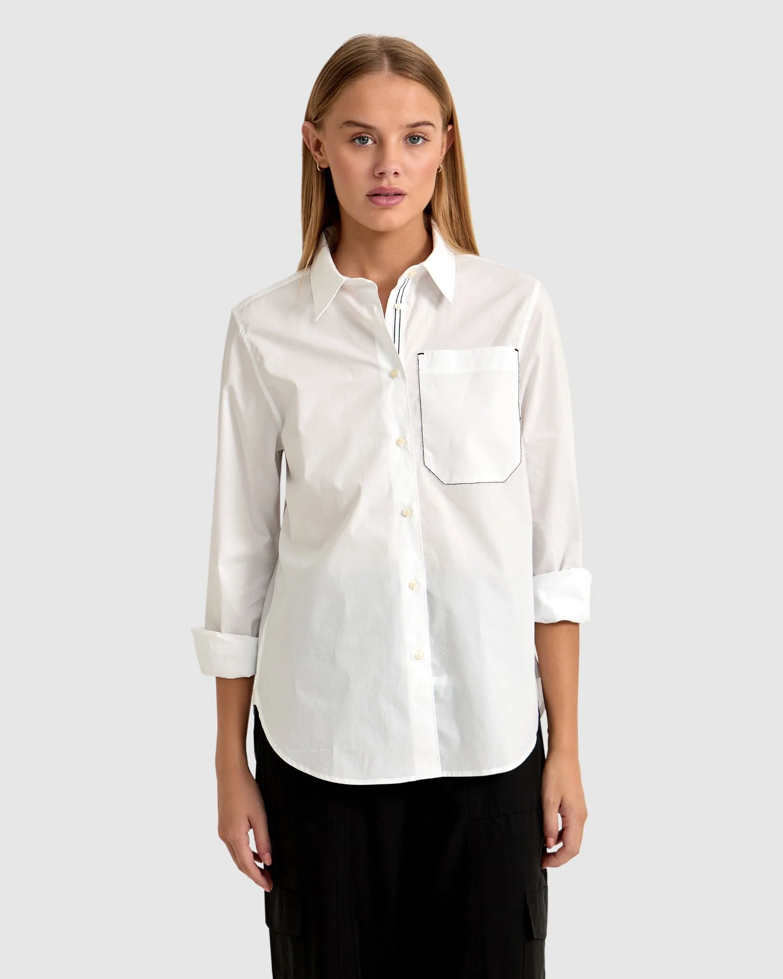 Ariel Tape Trim Cotton Shirt - Image 11