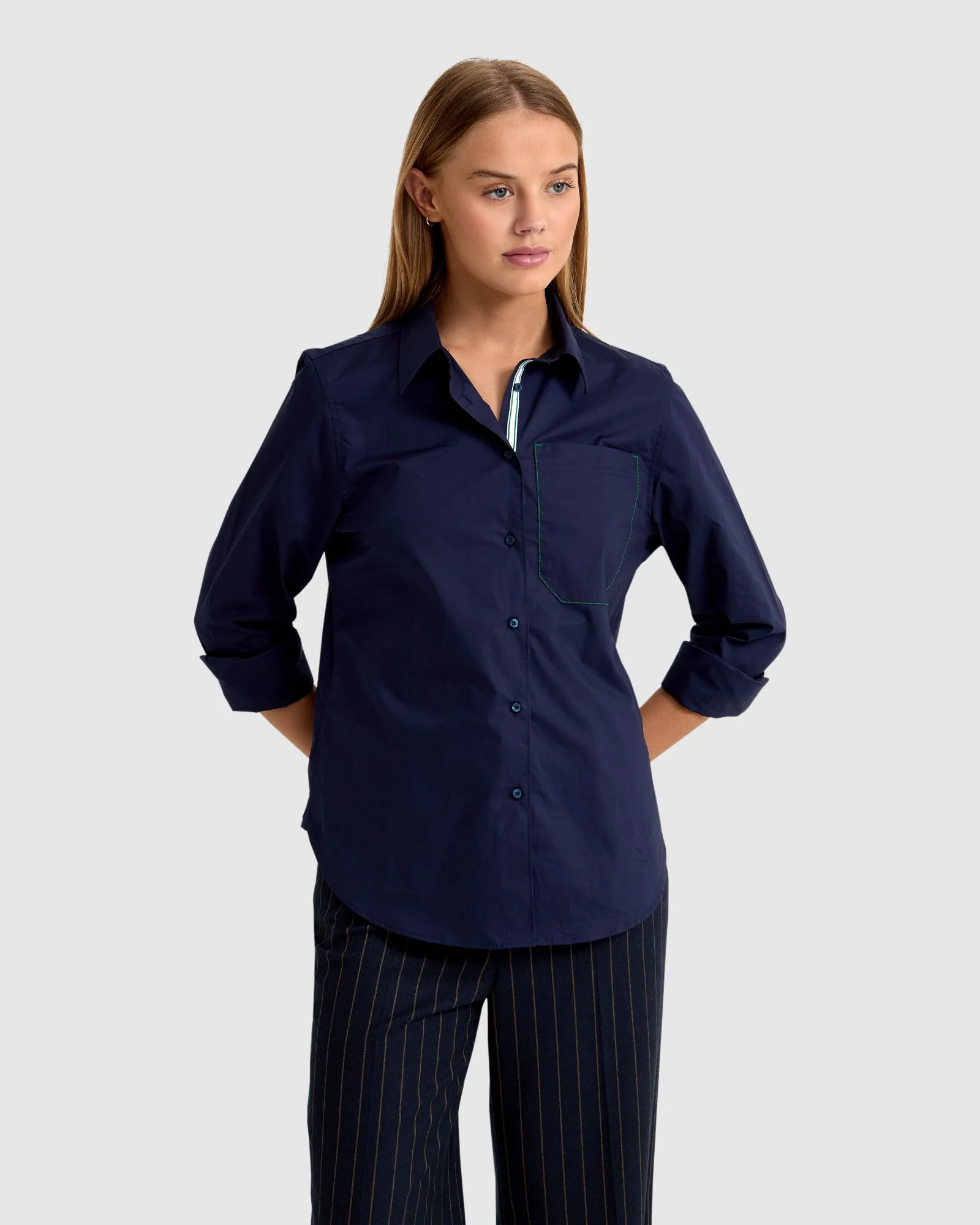 Ariel Tape Trim Cotton Shirt - Image 5