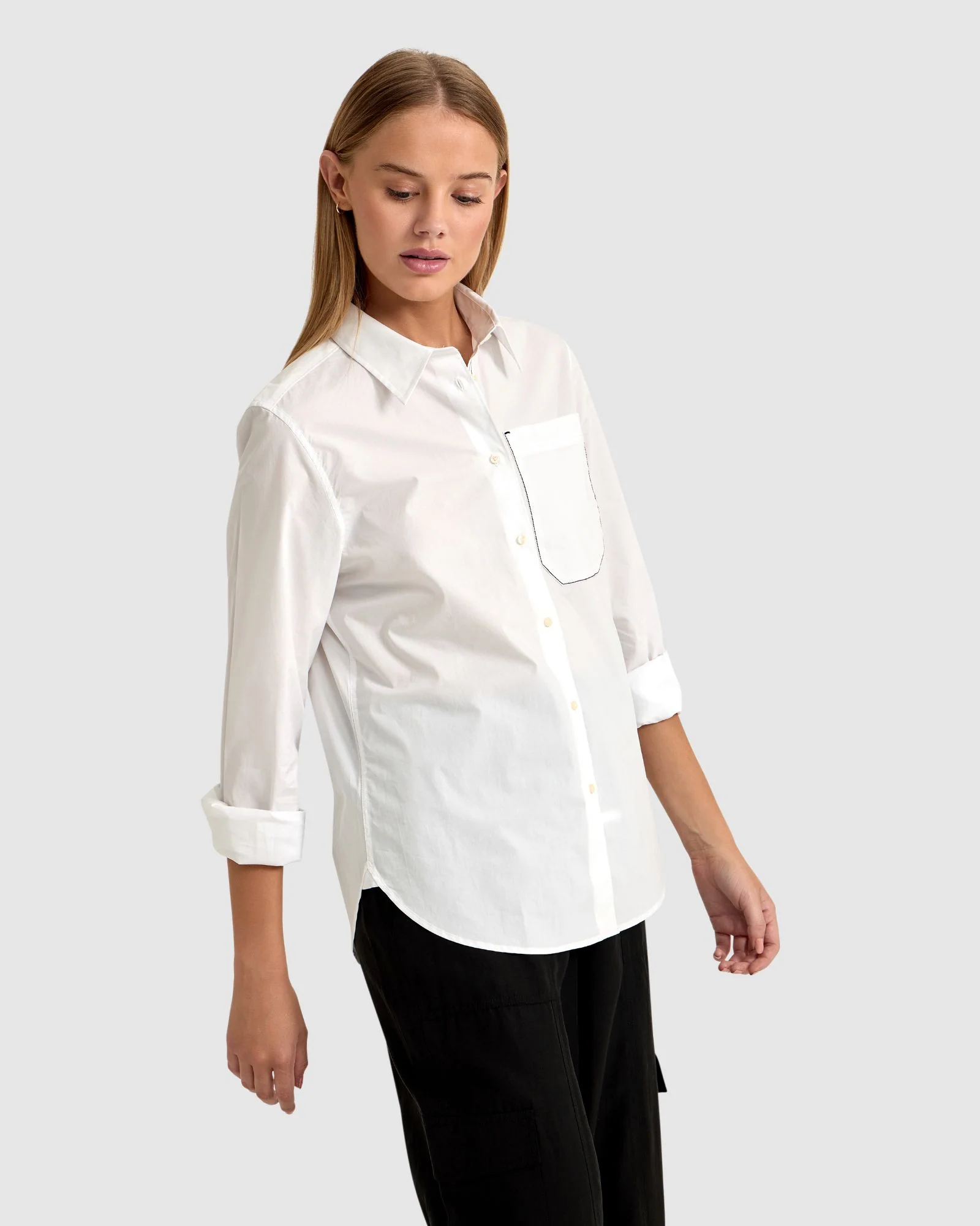 Ariel Tape Trim Cotton Shirt - Image 8