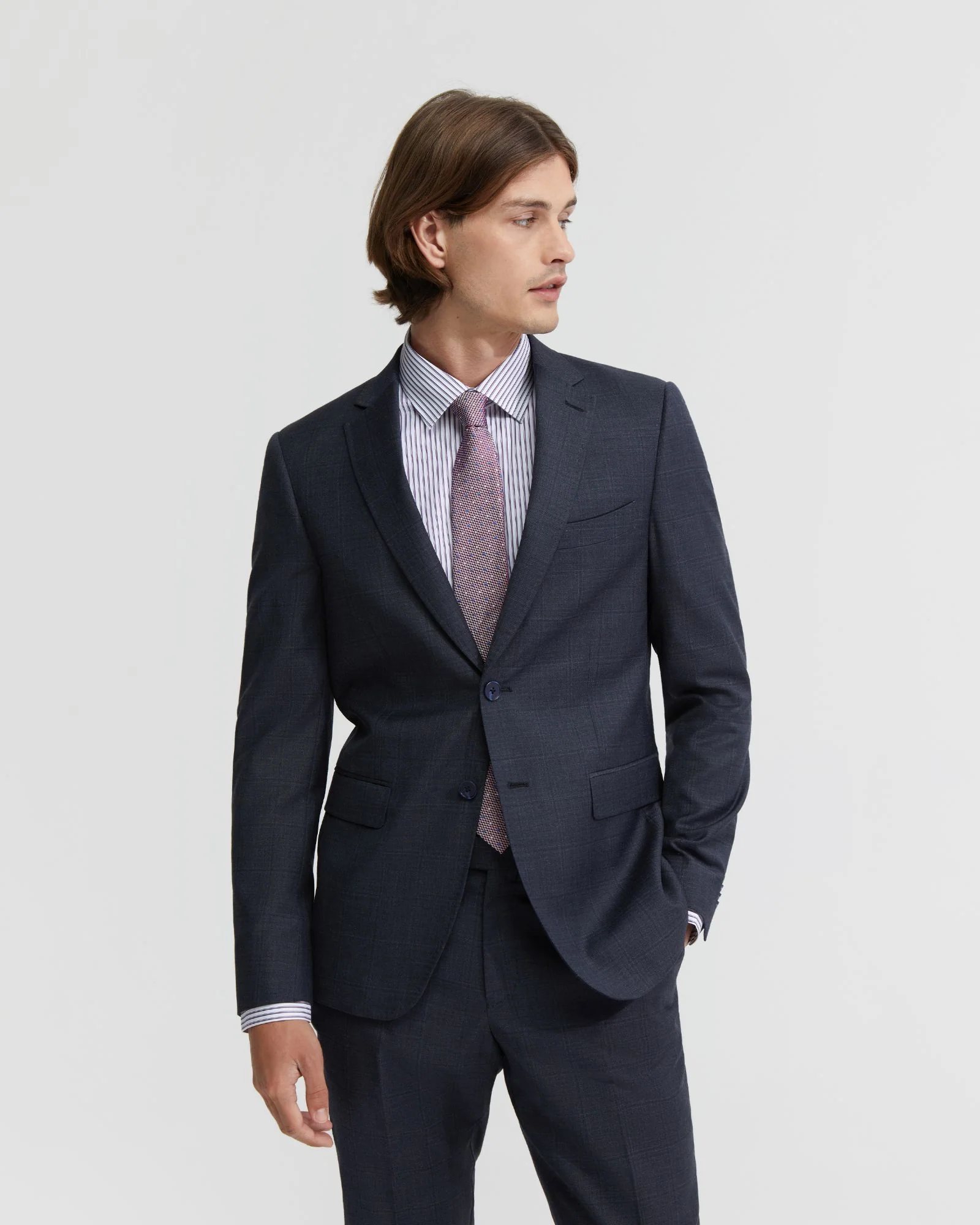 Auden Checked Wool Suit Jacket - Image 5