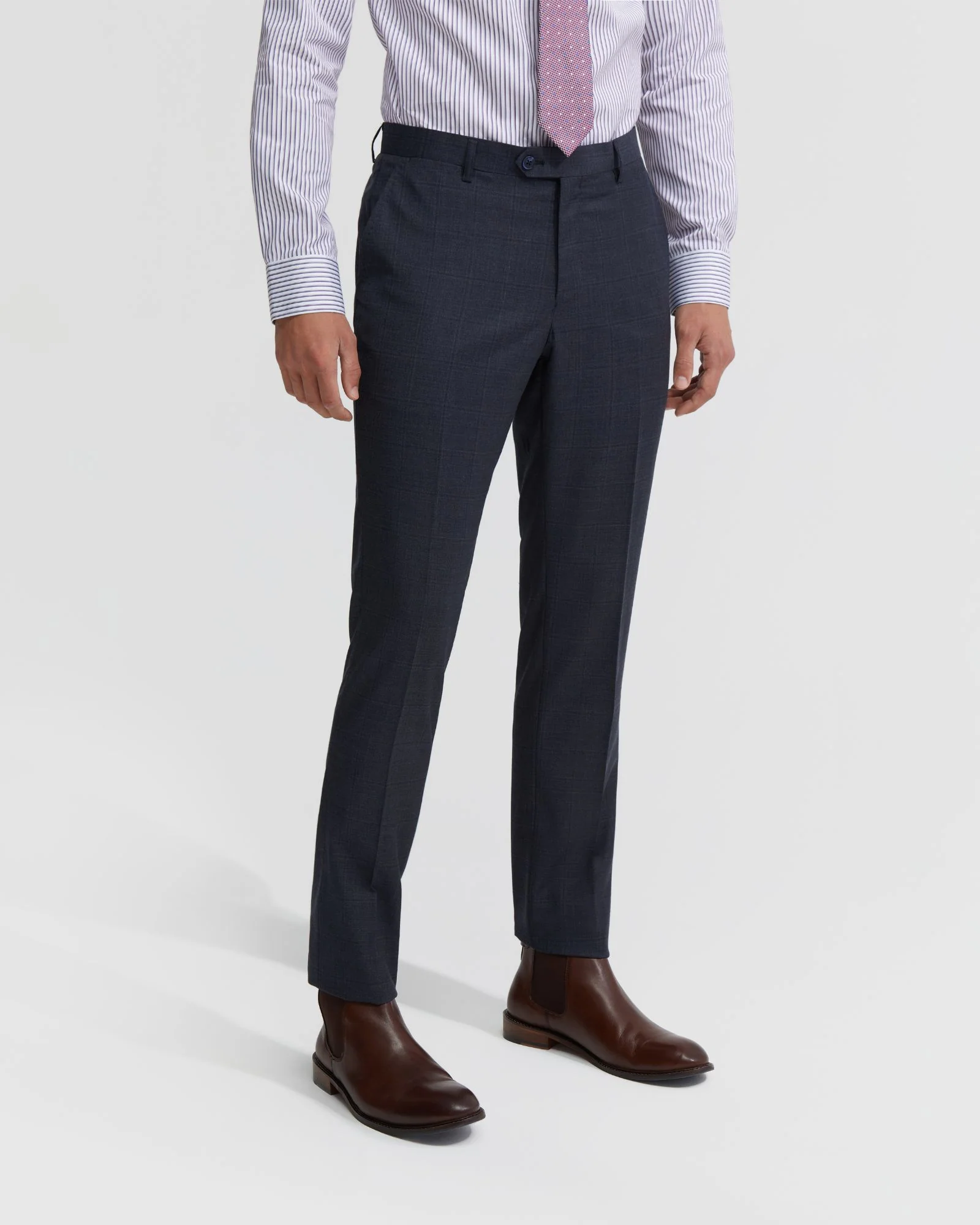Auden Checked Wool Suit Trousers - Image 2
