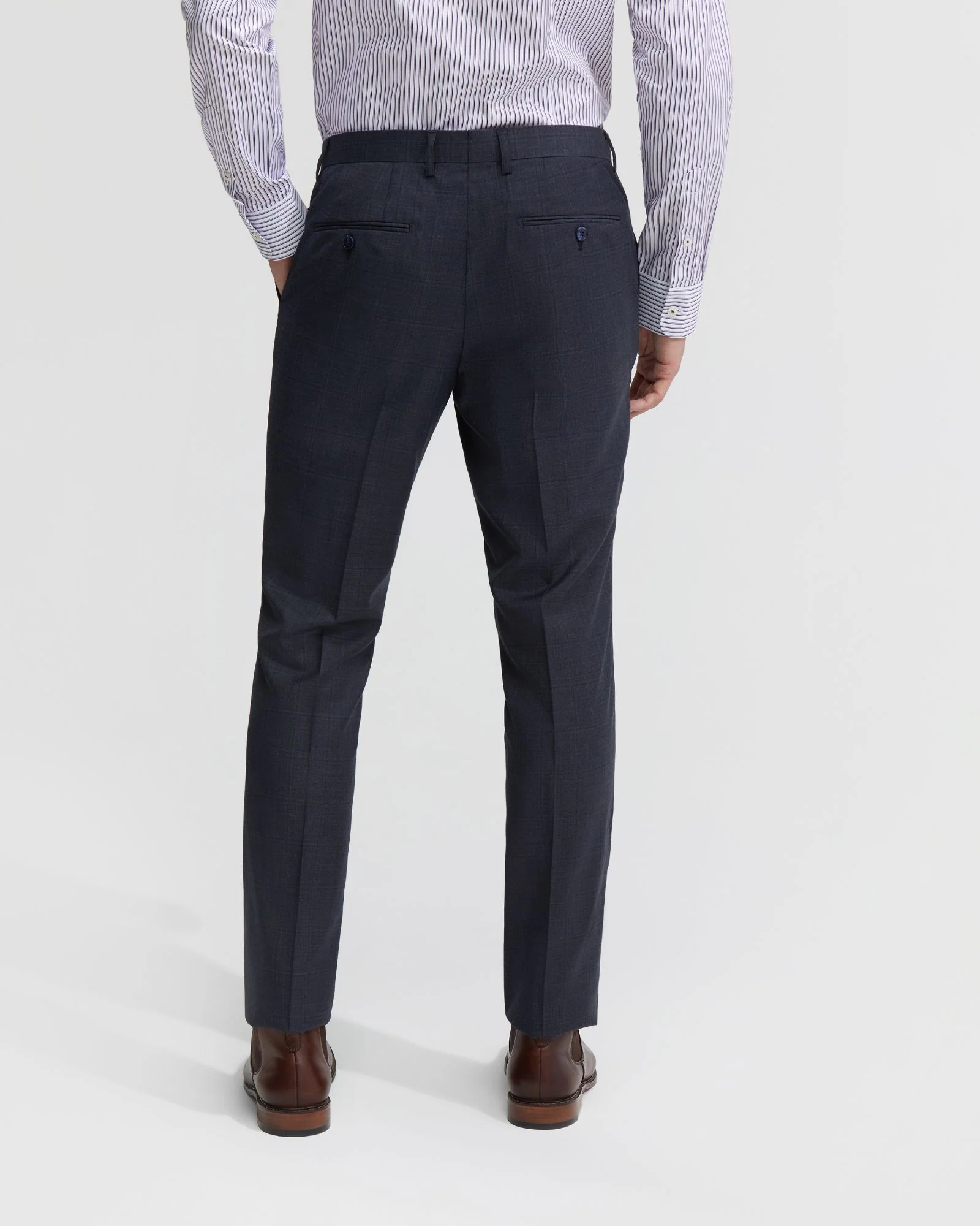 Auden Checked Wool Suit Trousers - Image 3