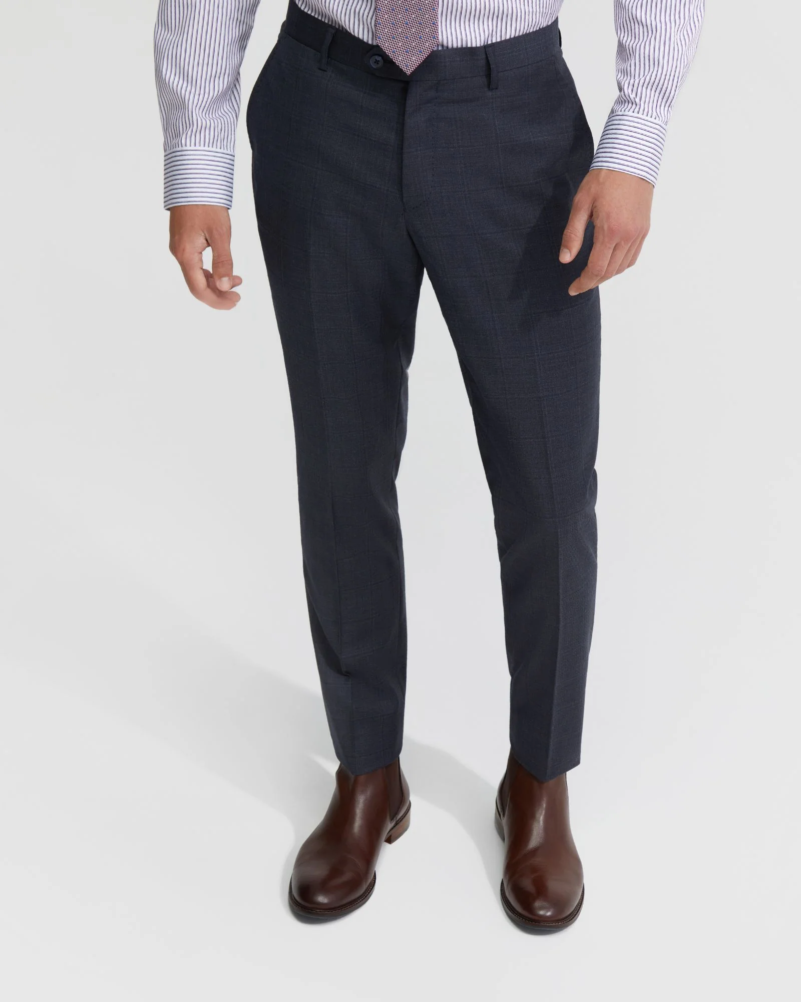 Auden Checked Wool Suit Trousers - Image 4