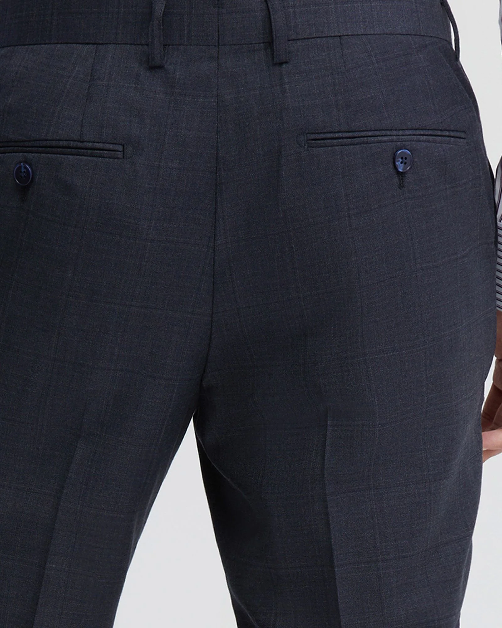Auden Checked Wool Suit Trousers - Image 6