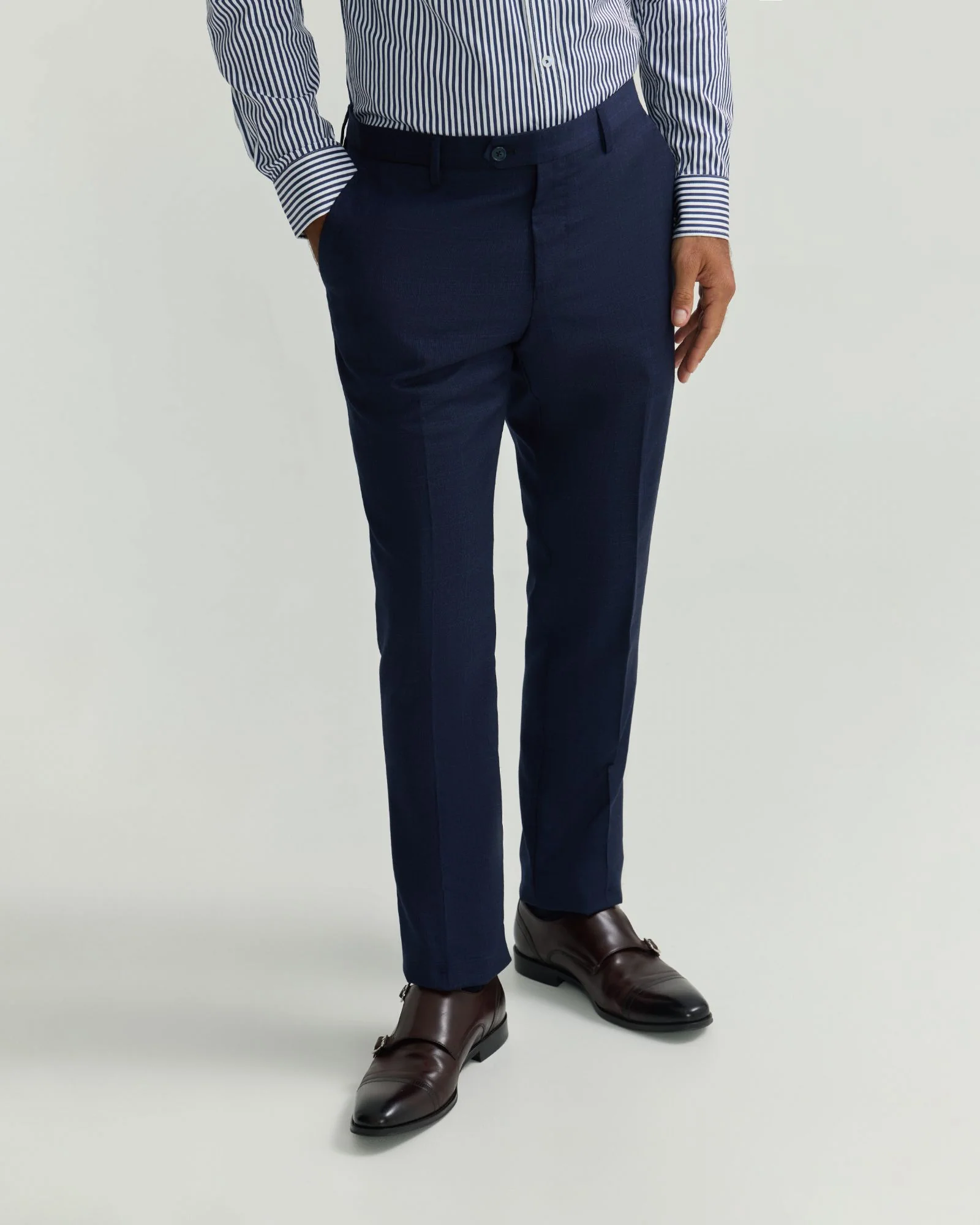 Auden Wool Checked Suit Trouser - Image 4