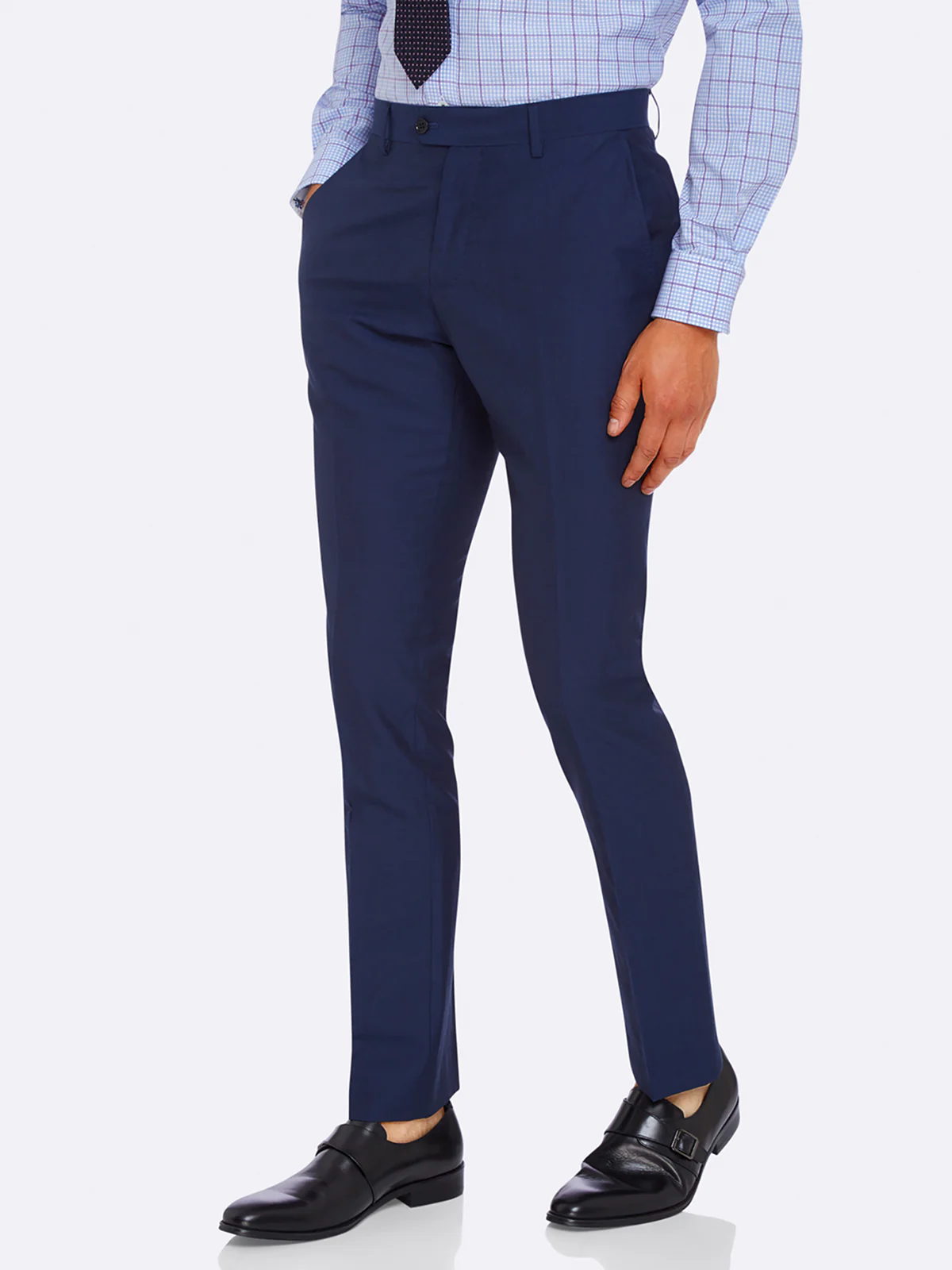 Auden Wool Linen Suit Trousers Gun - Image 3