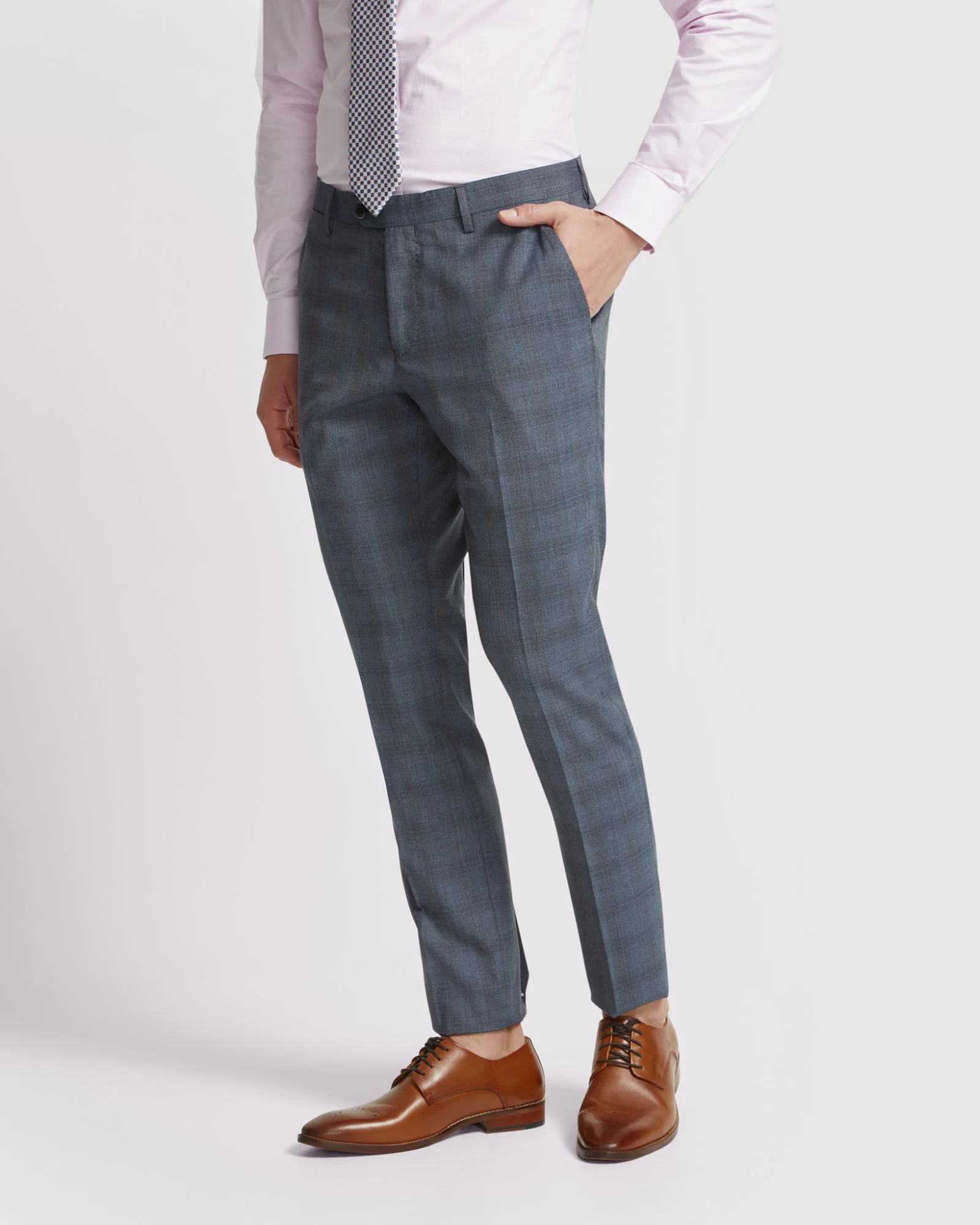 Auden Wool Check Suit Trousers - Image 2