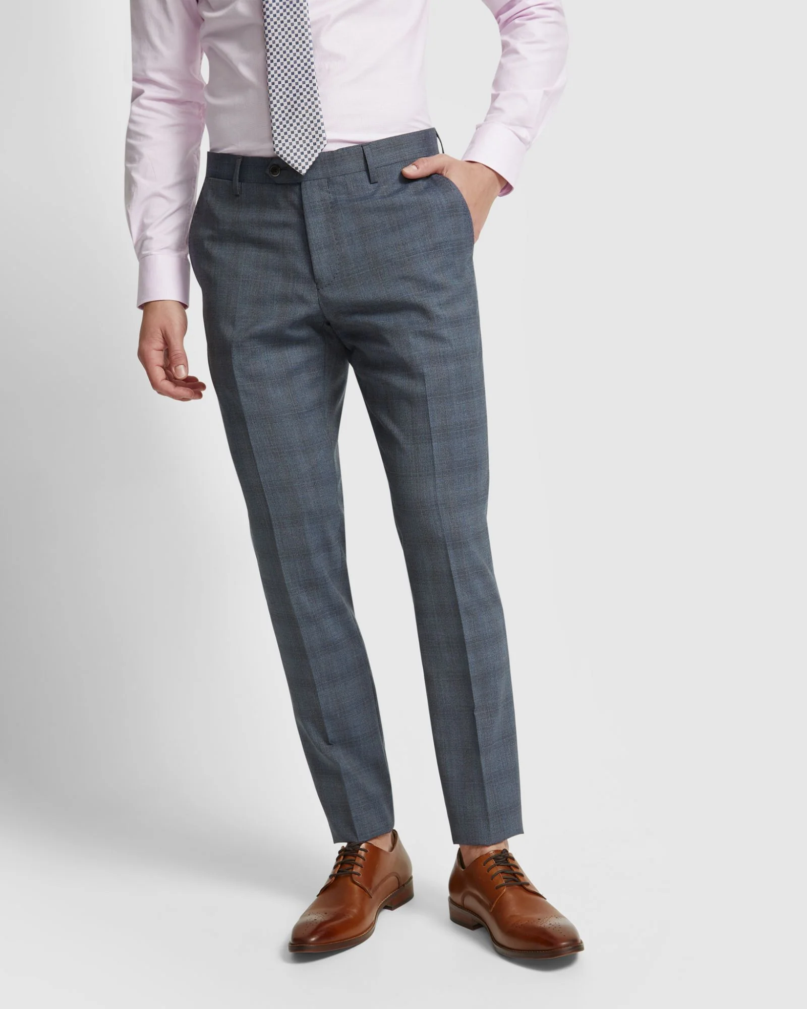 Auden Wool Check Suit Trousers - Image 4