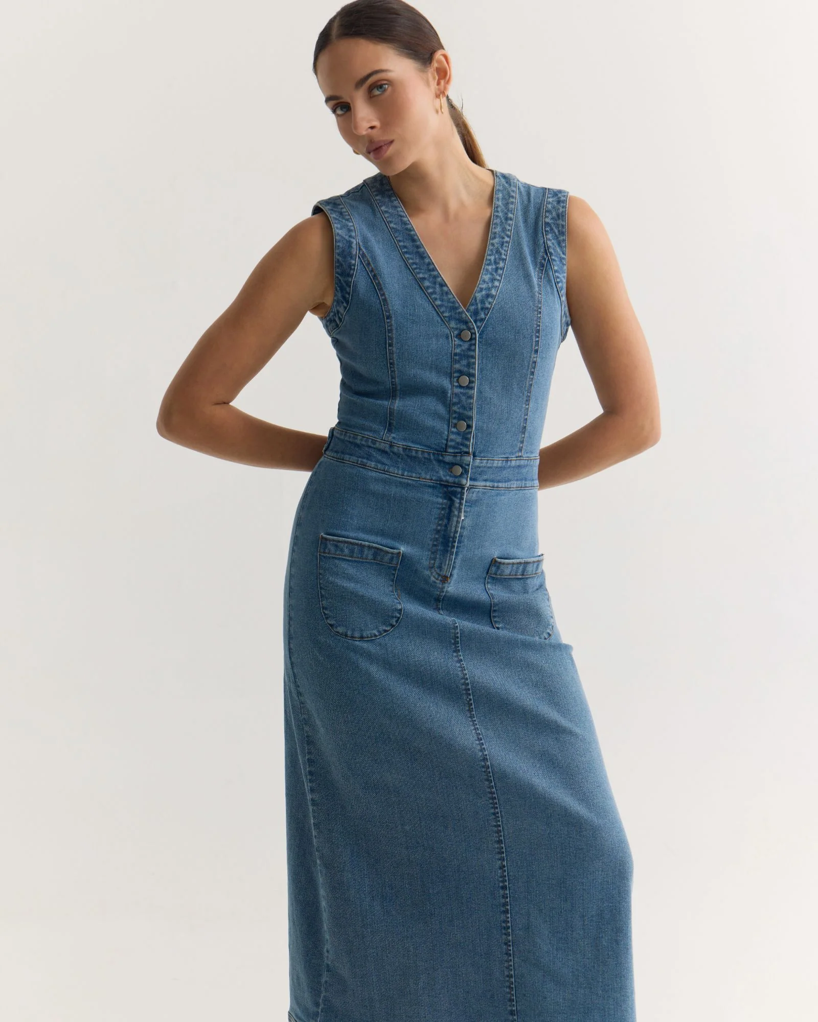 Ayana Denim Dress - Image 4