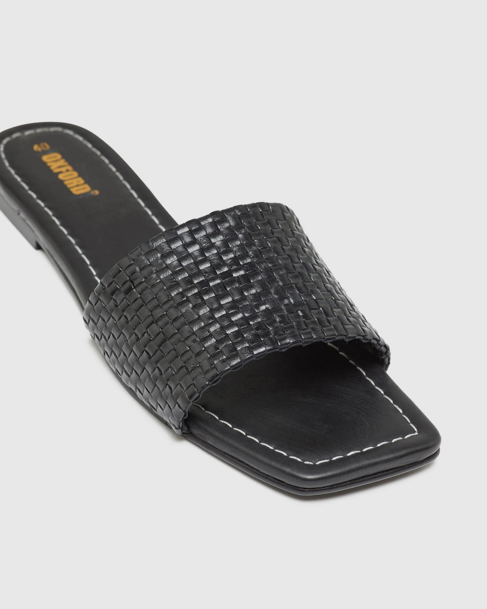 Ayla Woven Leather Slide - Image 4