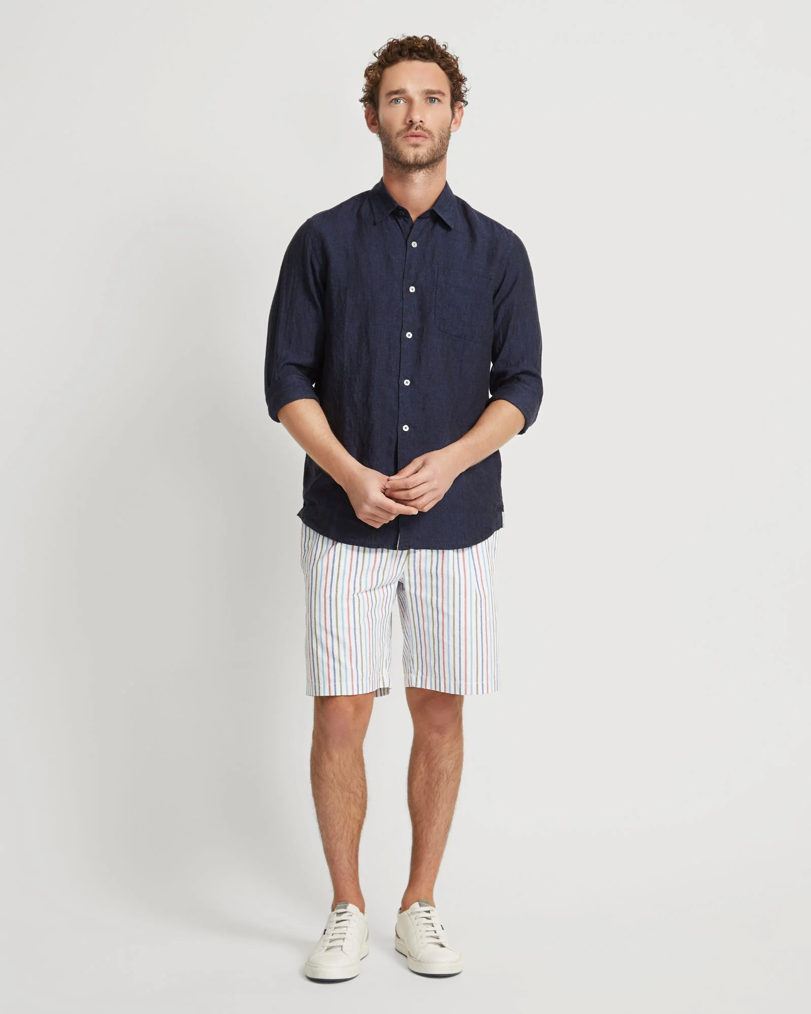 Barney Cotton Stripe Shorts - Image 5