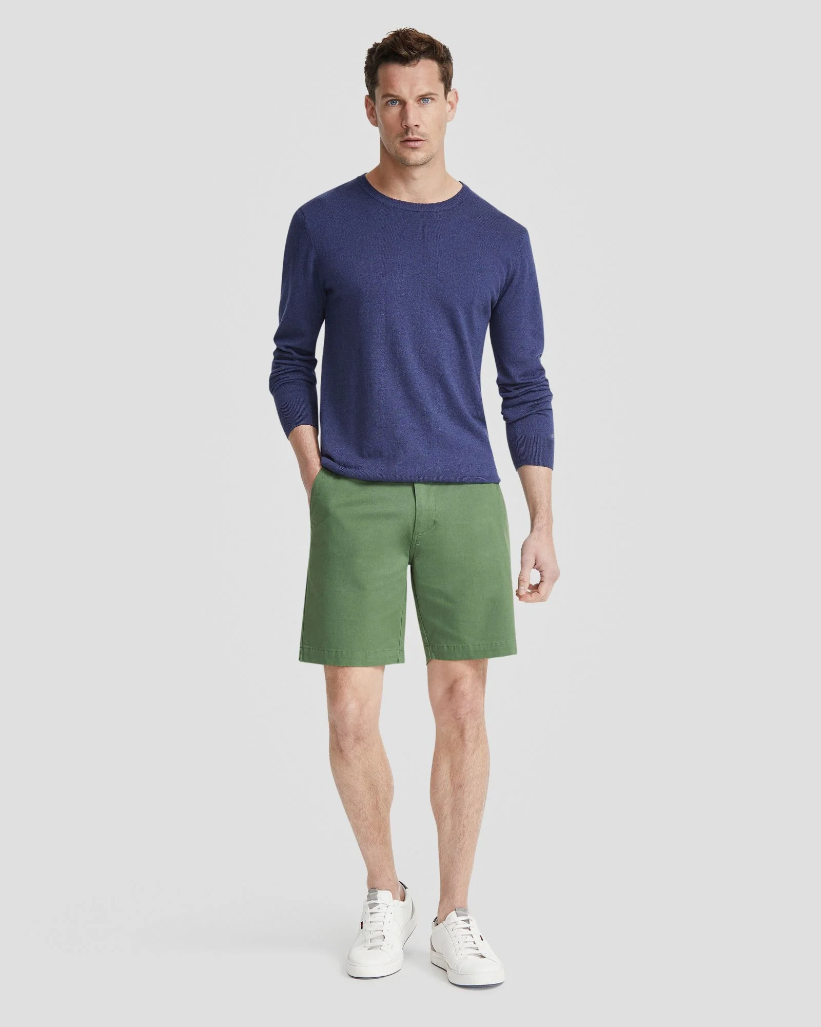 Basic Crew Neck Cashmere Blend Top - Image 7