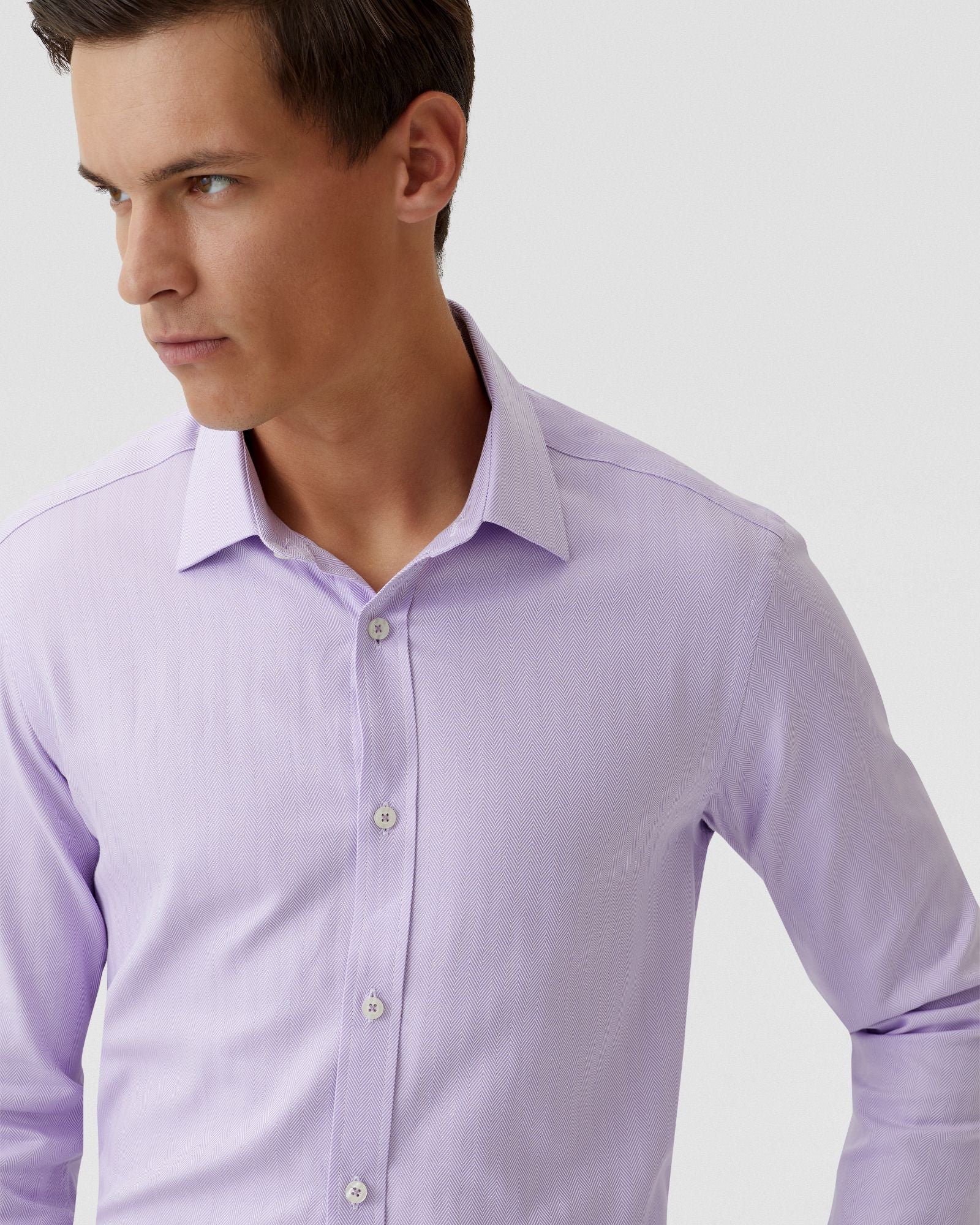 Beckton Herringbone Cotton Shirt - Image 10