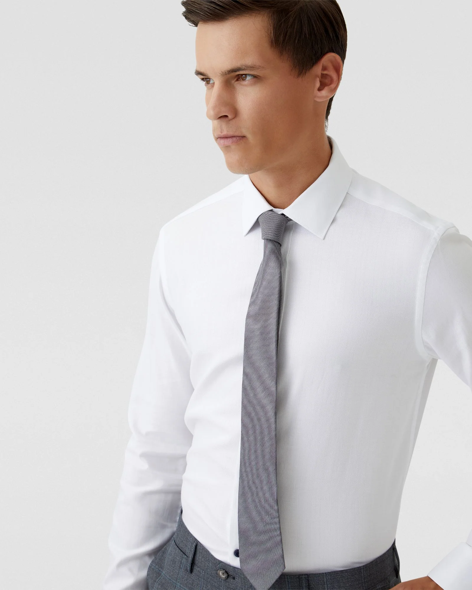 Beckton Herringbone Cotton Shirt - Image 16