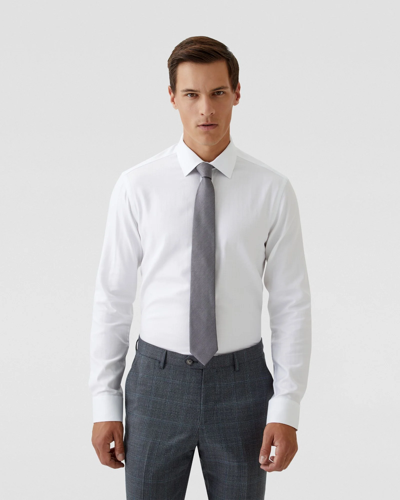 Beckton Herringbone Cotton Shirt - Image 17