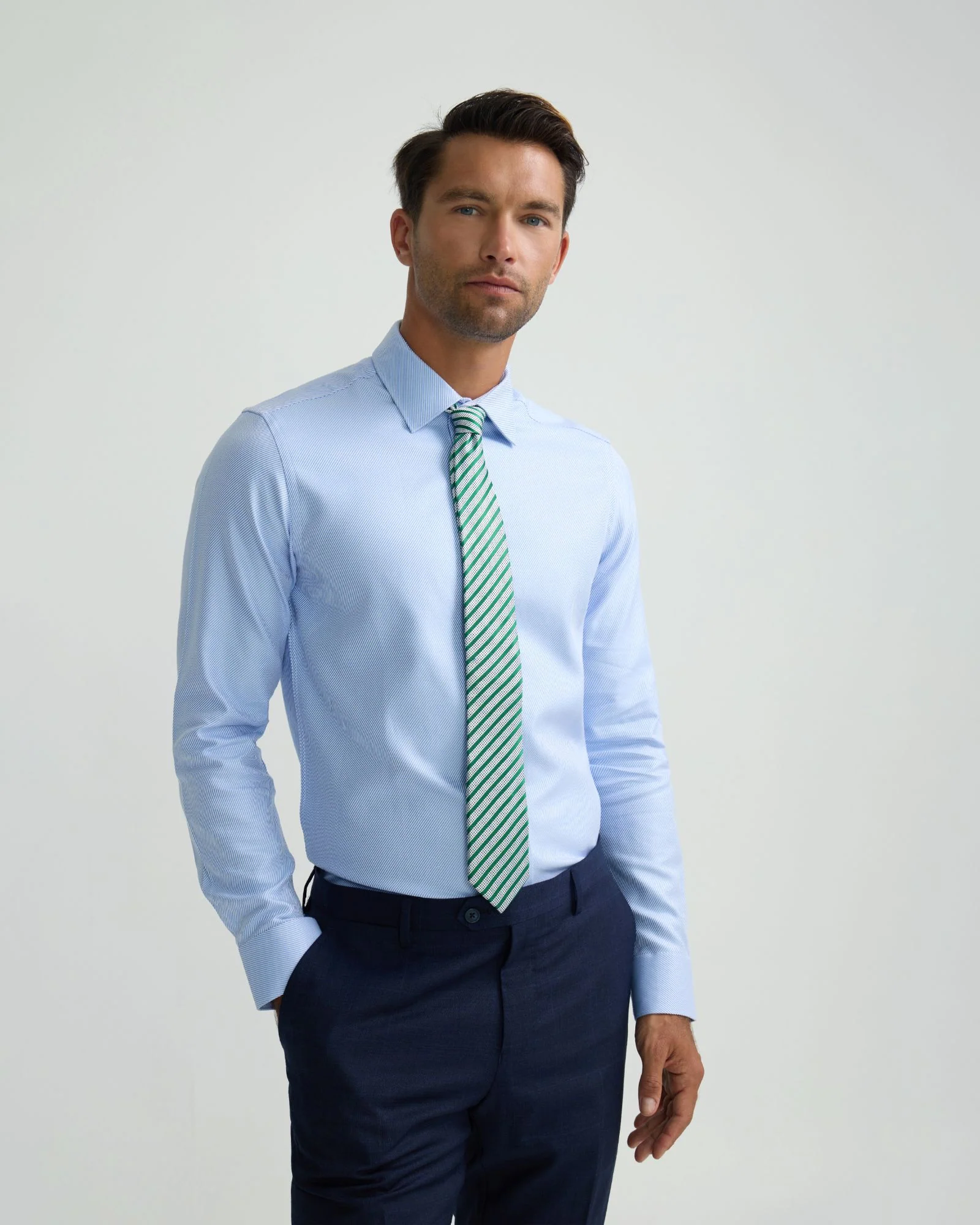 Beckton Slim Twill Cotton Shirt - Image 5