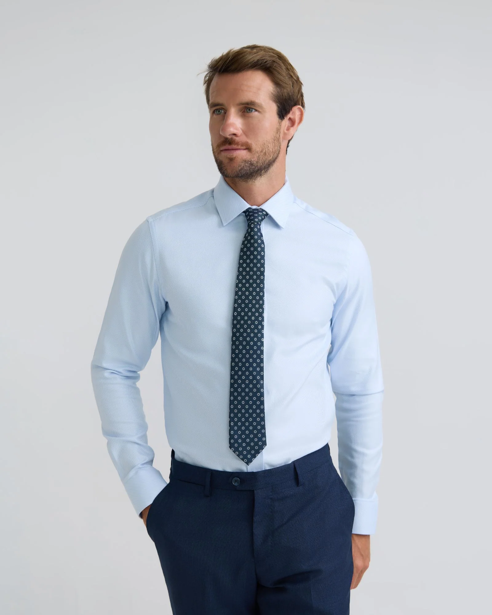 Beckton Slim Twill Cotton Shirt - Image 8