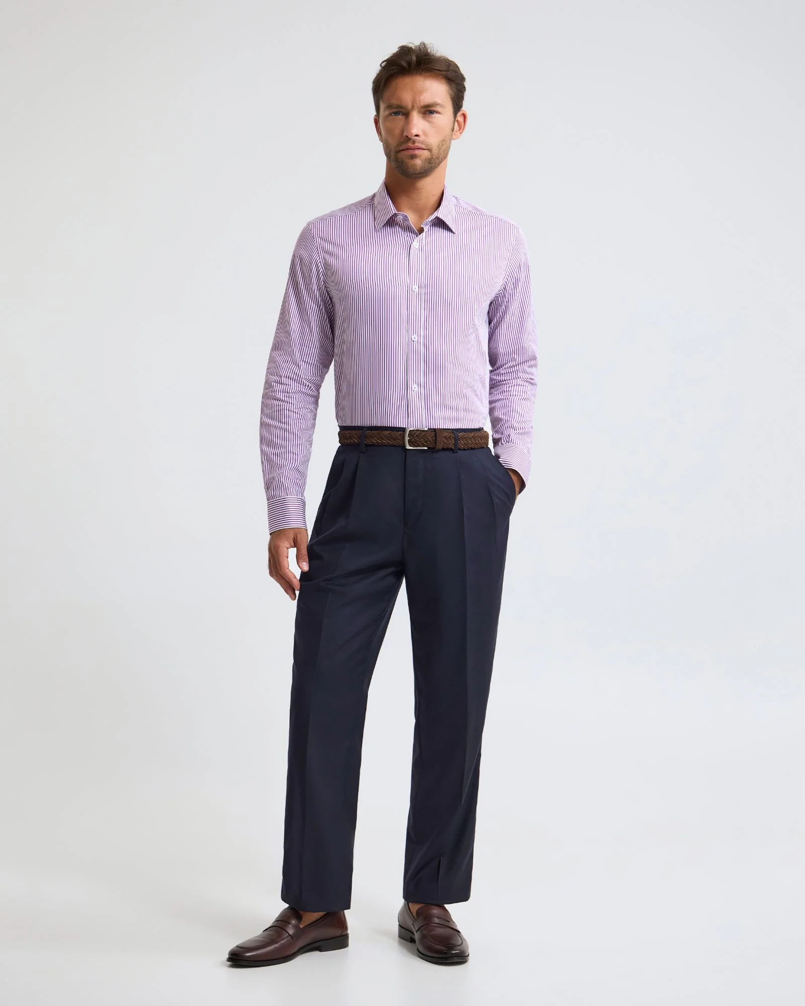 Beckton Stripe Slim Fit Luxury Shirt - Image 10