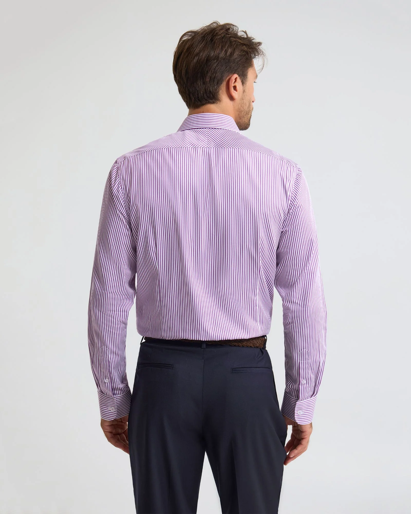 Beckton Stripe Slim Fit Luxury Shirt - Image 12