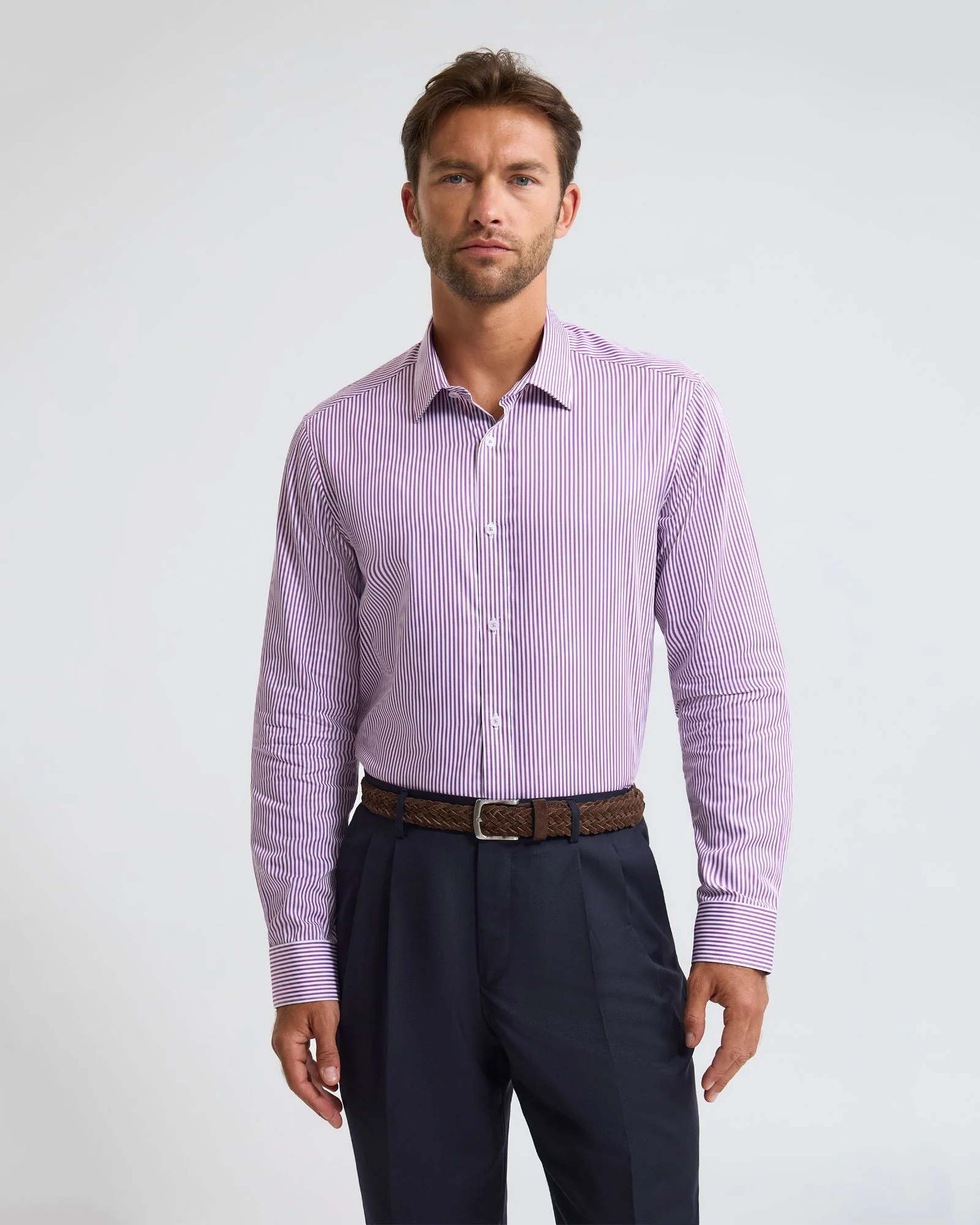 Beckton Stripe Slim Fit Luxury Shirt - Image 14