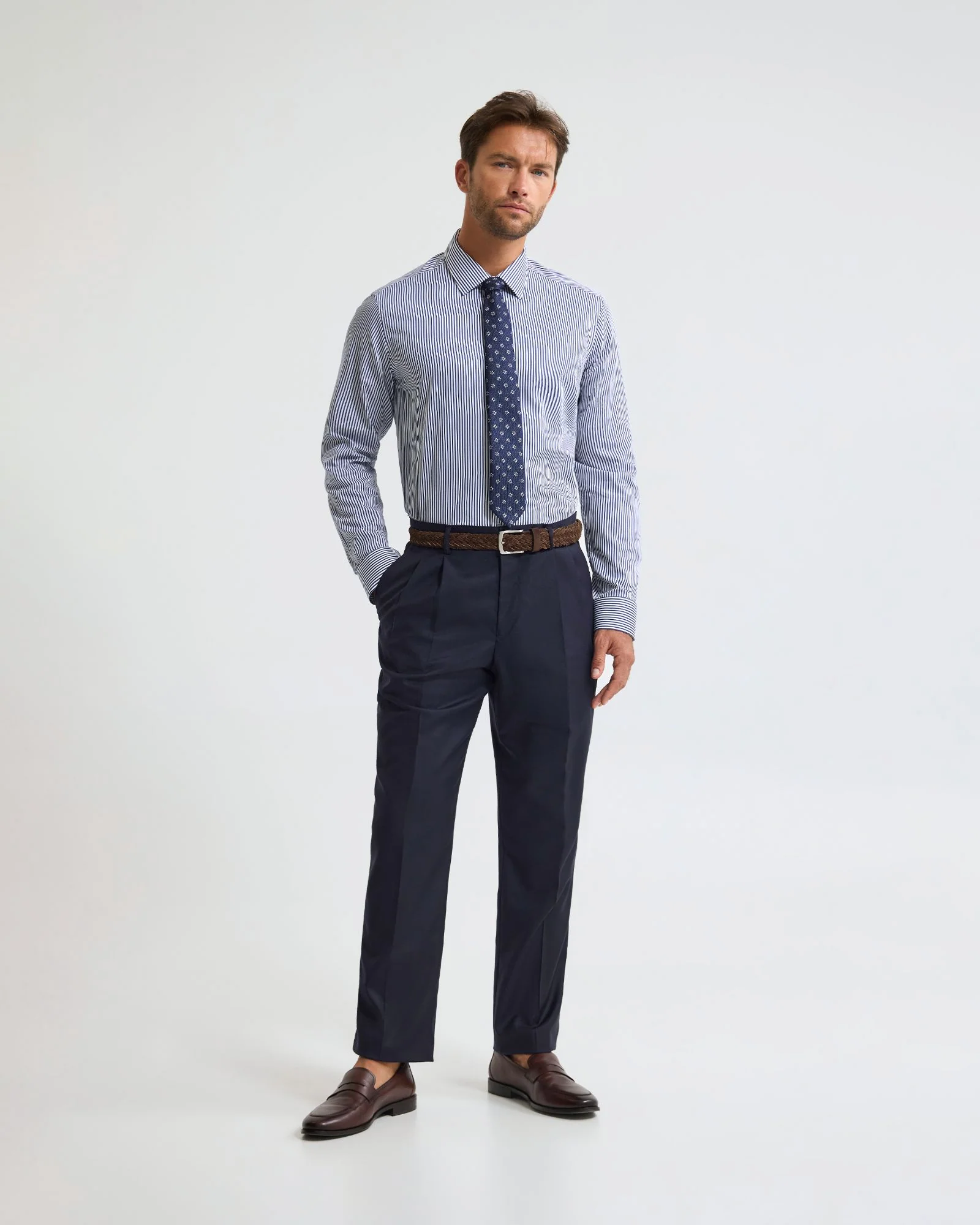 Beckton Stripe Slim Fit Luxury Shirt - Image 3